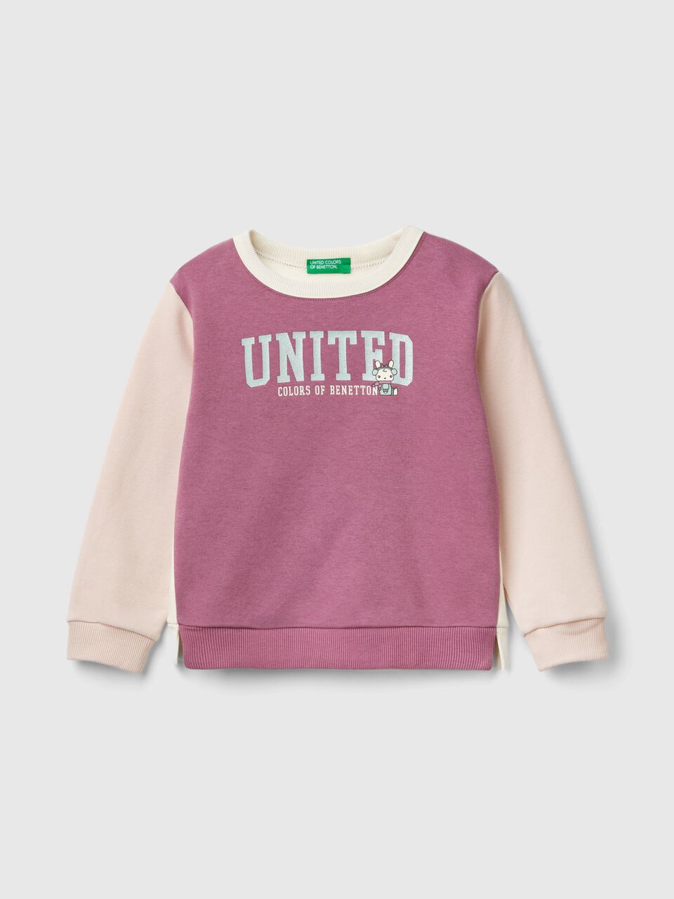 PULLOVER SWEATSHIRT WITH GLITTERY PRINT