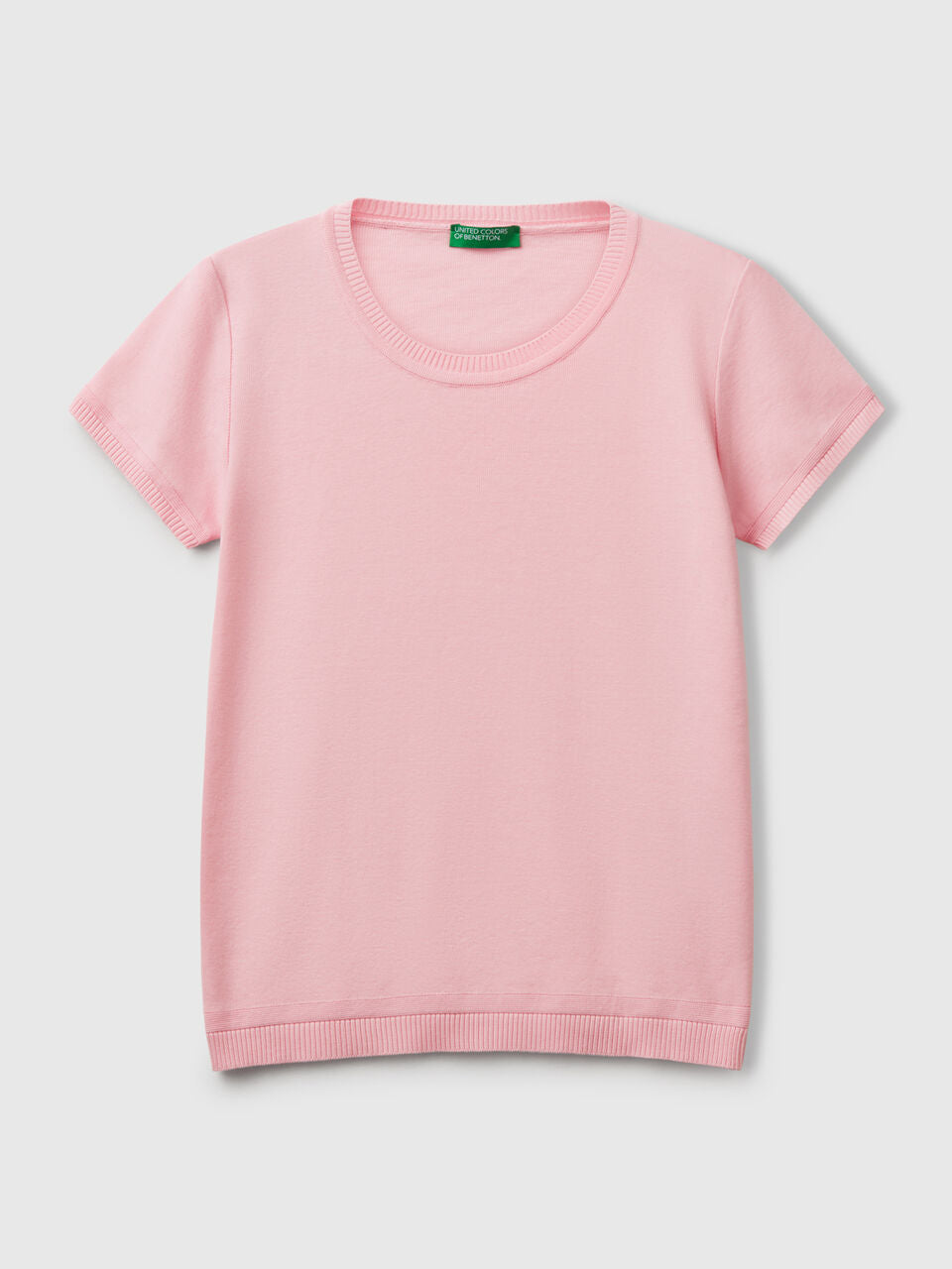 SHORT SLEEVE SWEATER IN 100% COTTON