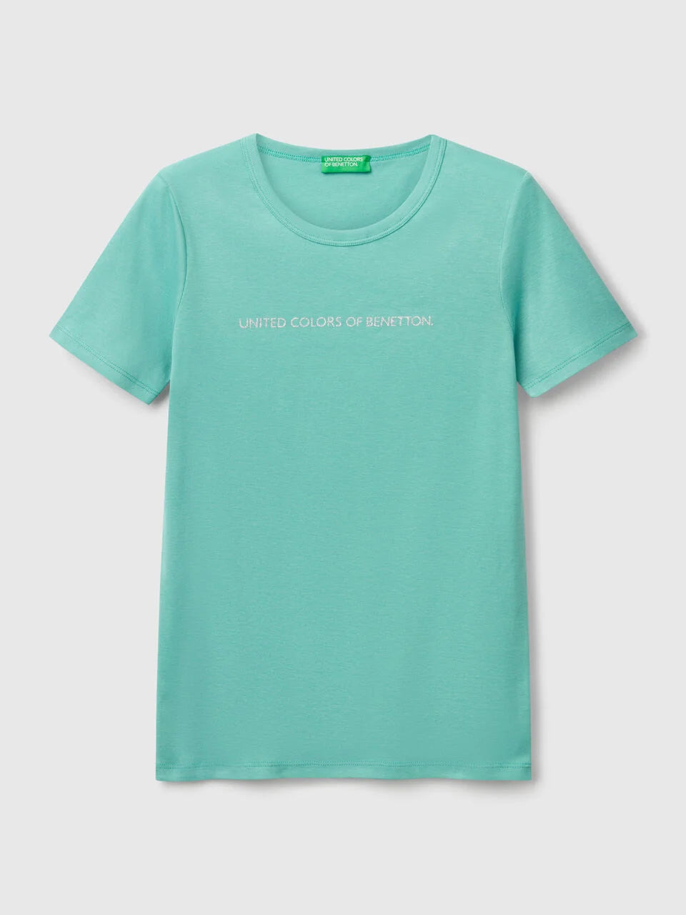 T-SHIRT IN 100% COTTON WITH GLITTER PRINT LOGO