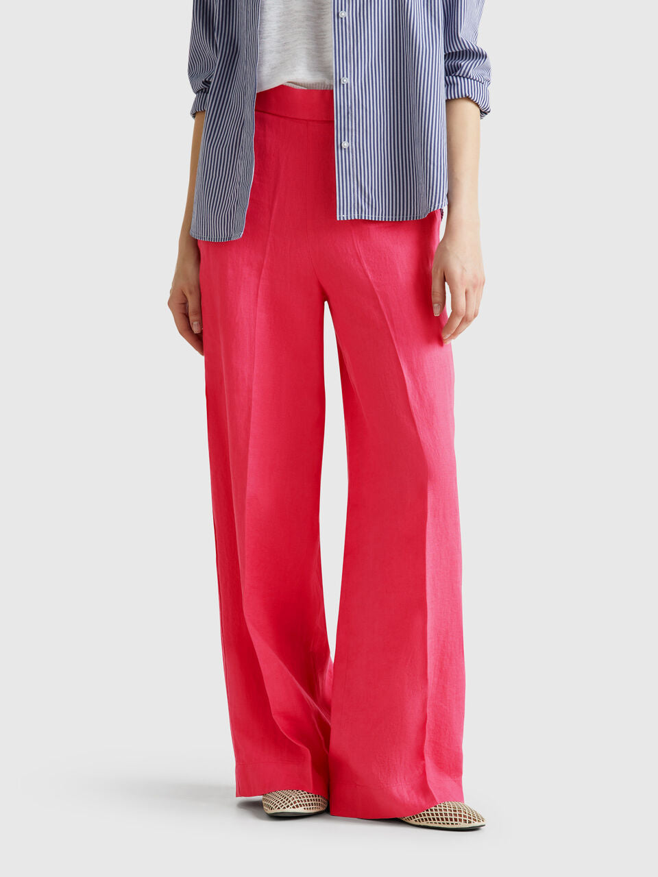 PALAZZO TROUSERS IN 100% LINEN