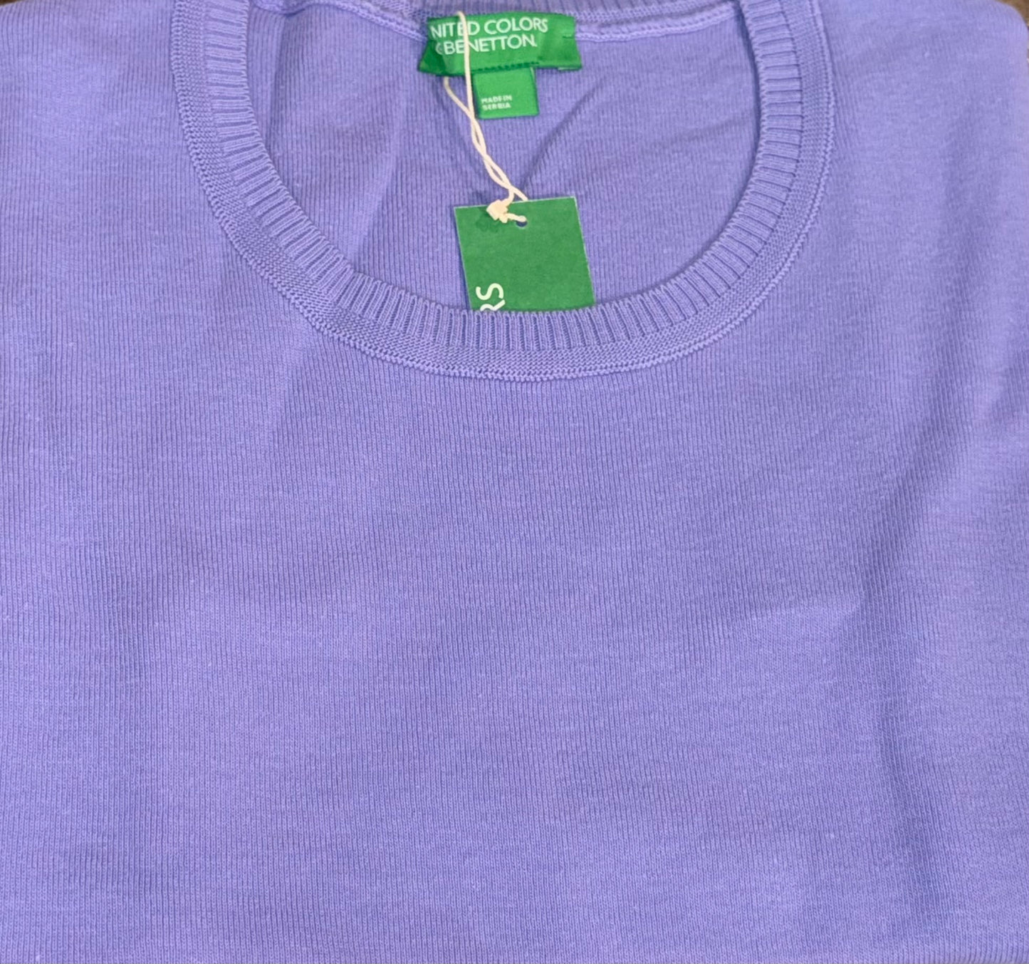 SHORT SLEEVE SWEATER IN 100% COTTON