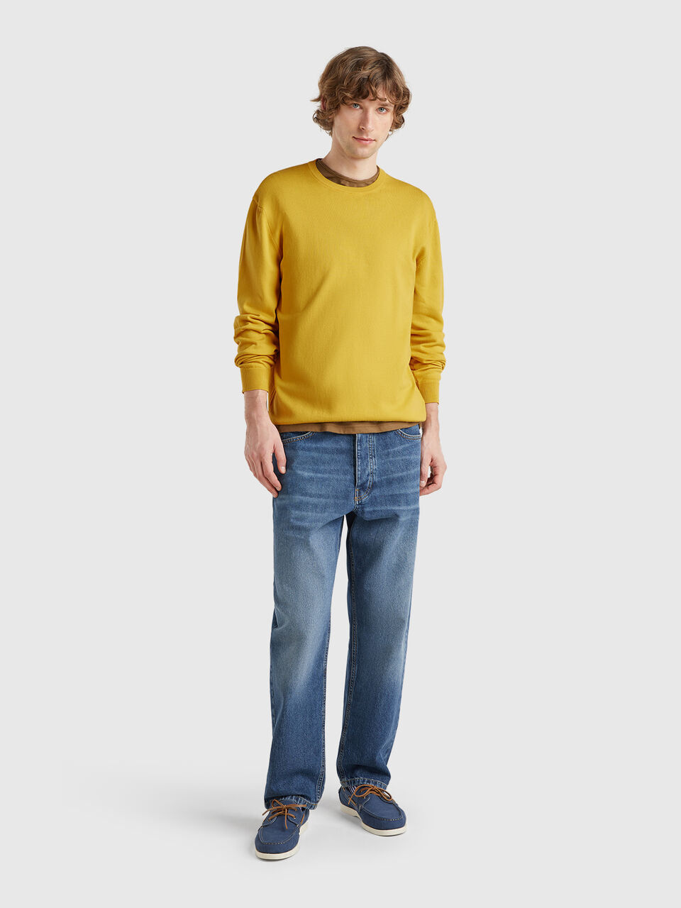 100% COTTON CREW NECK SWEATER