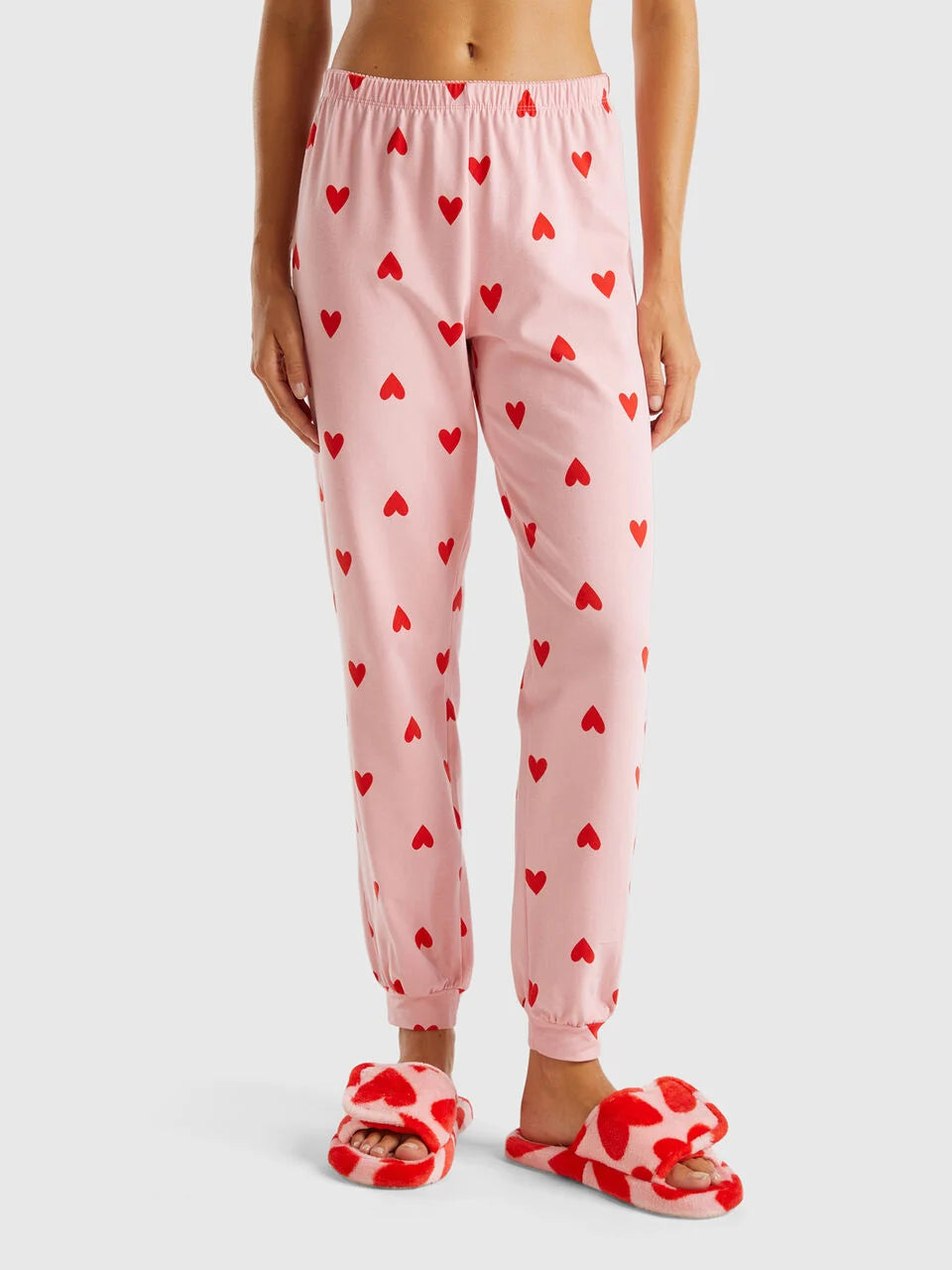 TROUSERS IN WARM COTTON WITH HEARTS