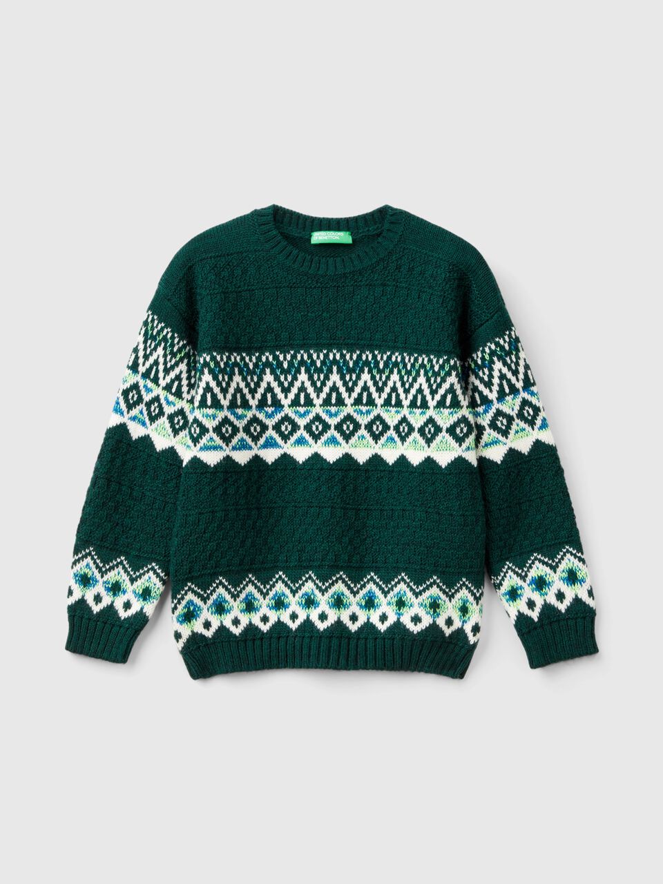JACQUARD SWEATER IN WOOL BLEND
