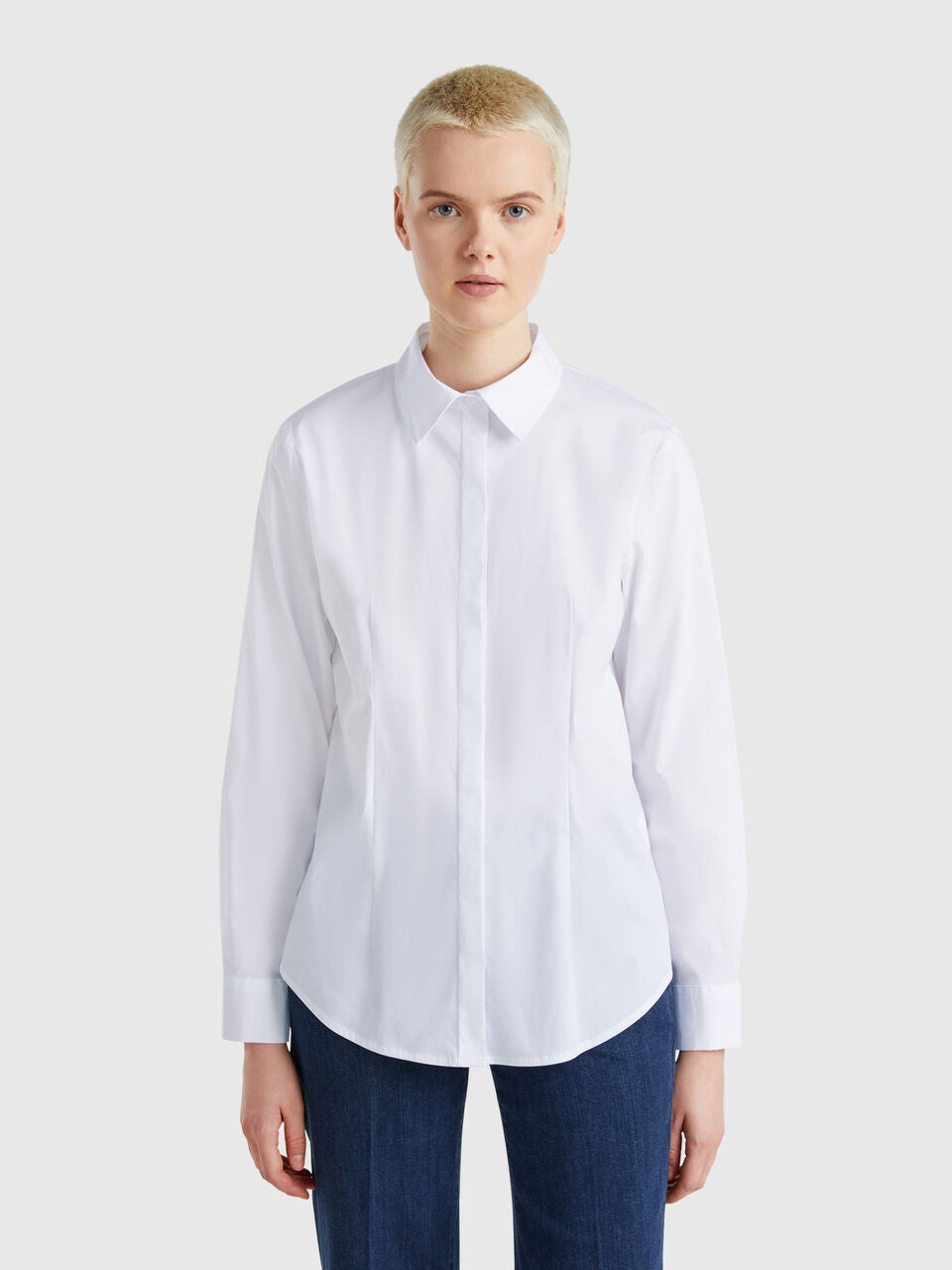 SHIRT IN STRETCH COTTON BLEND