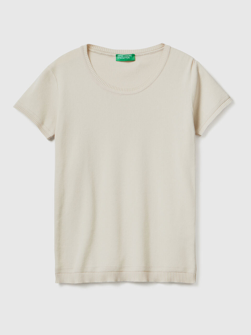 SHORT SLEEVE SWEATER IN 100% COTTON