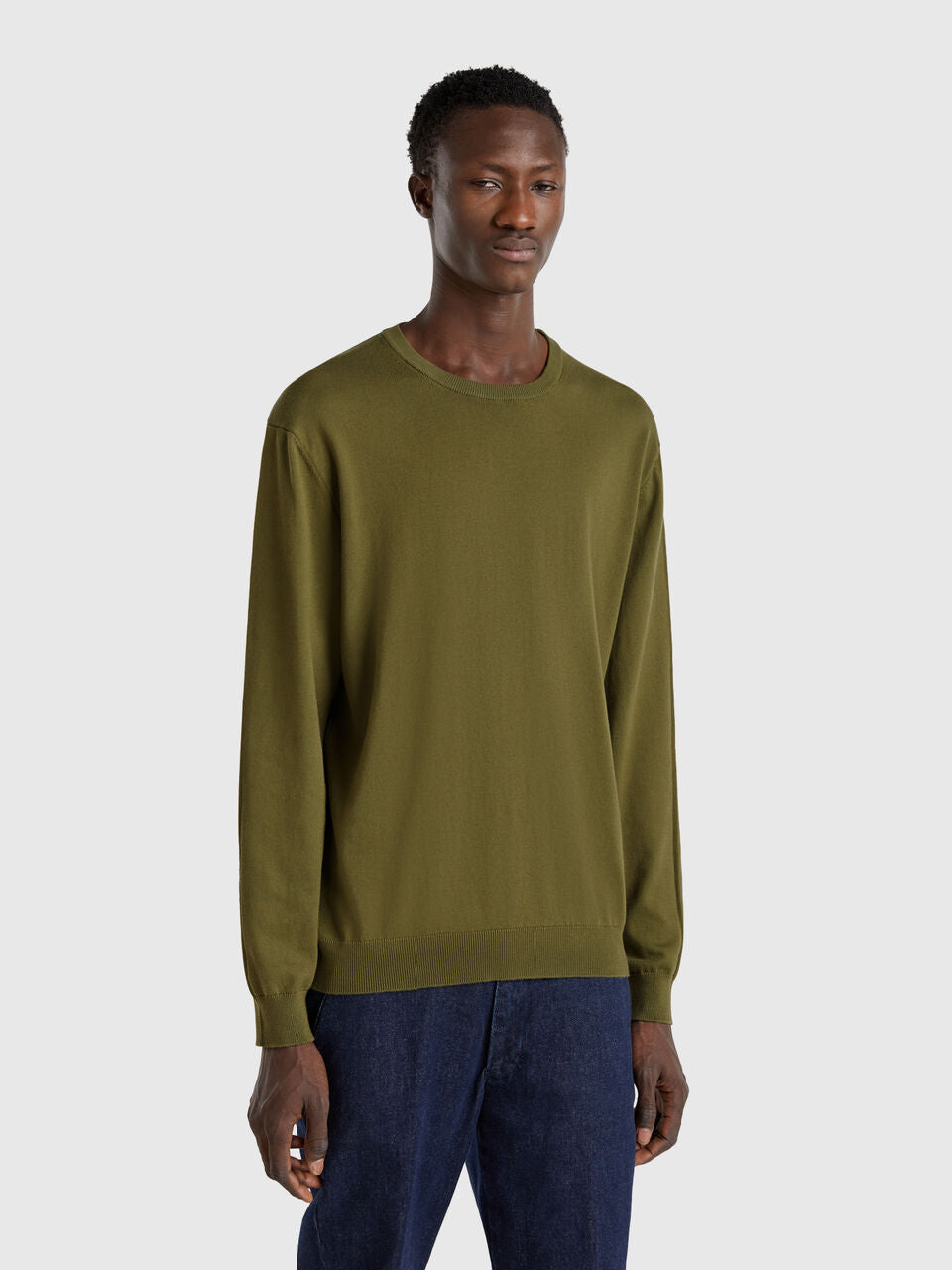 100% COTTON CREW NECK SWEATER
