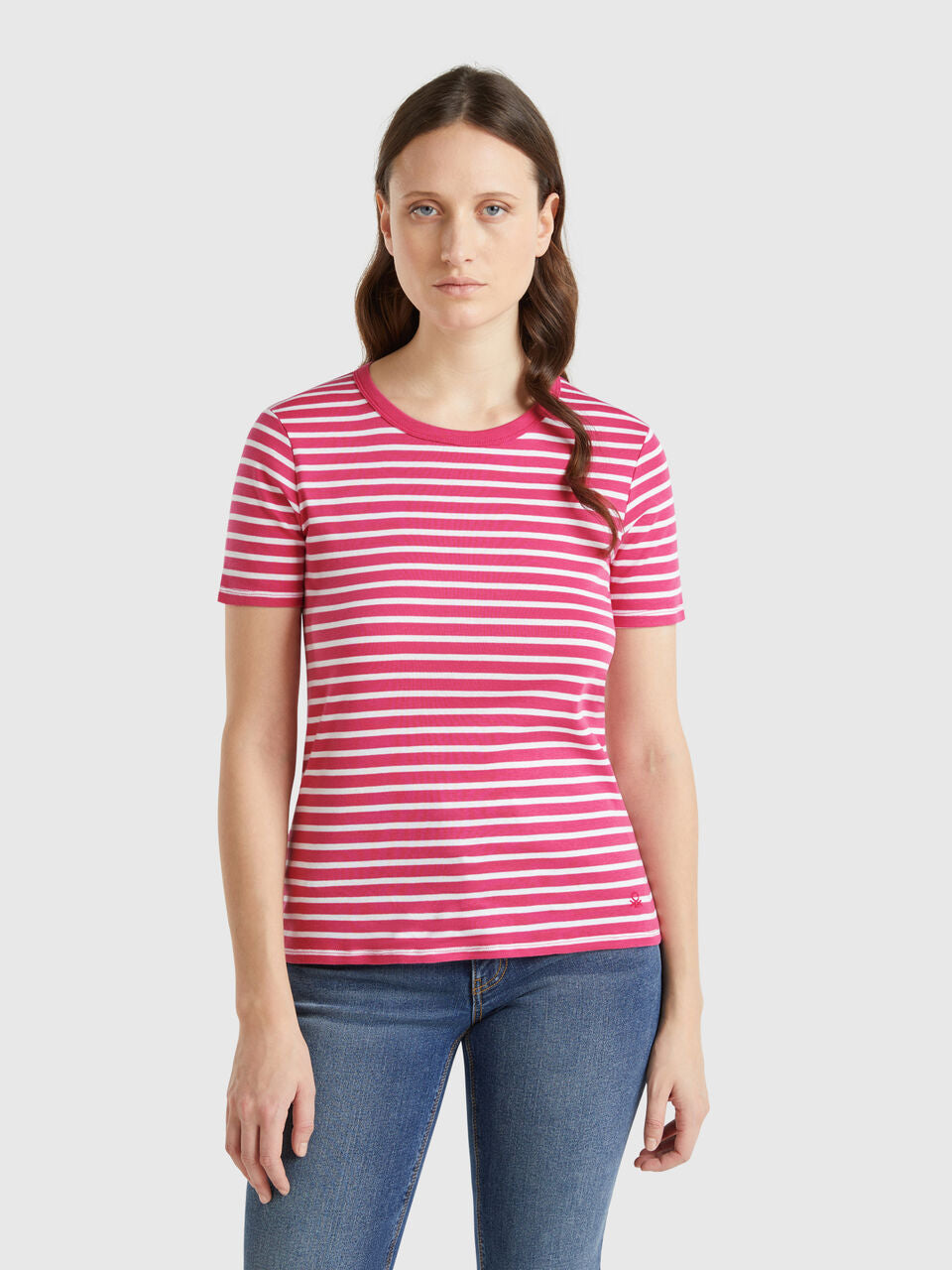 CREW NECK STRIPED T-SHIRT