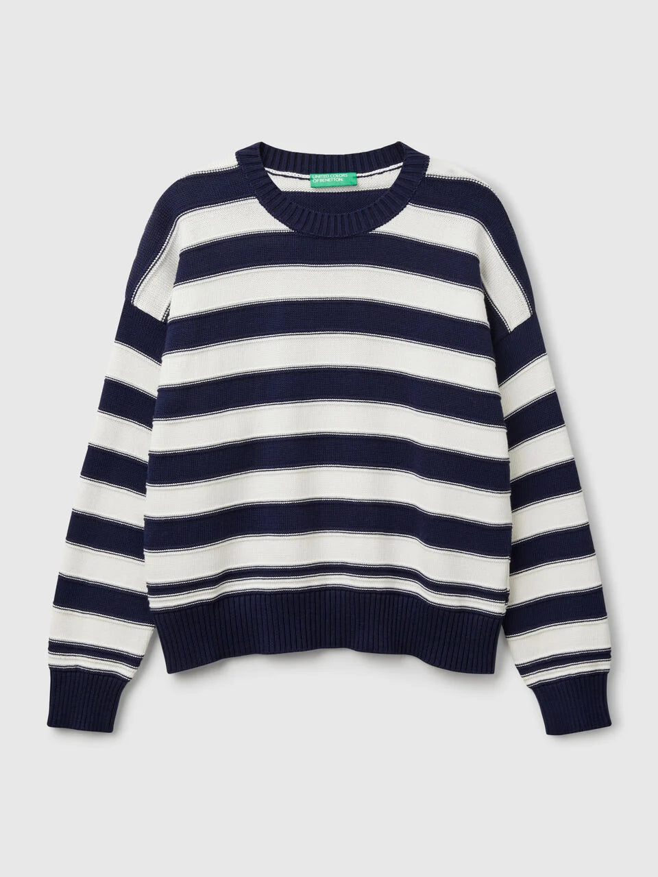 STRIPED SWEATER IN TRICOT COTTON