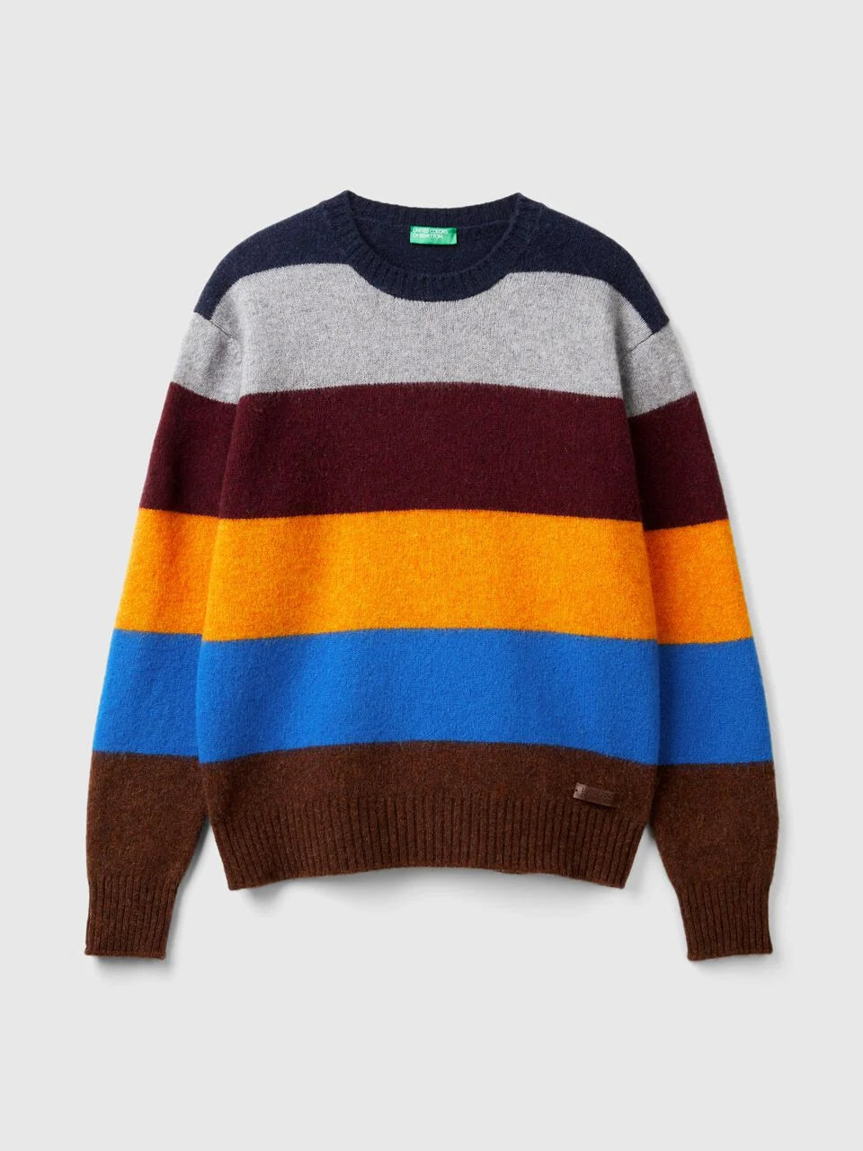 STRIPED SWEATER IN PURE SHETLAND WOOL