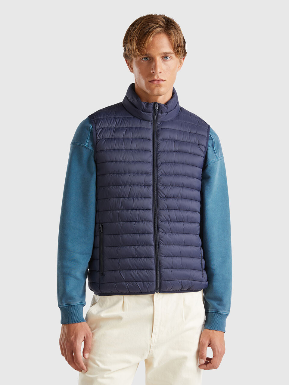 SLEEVELESS PUFFER JACKET WITH RECYCLED WADDING