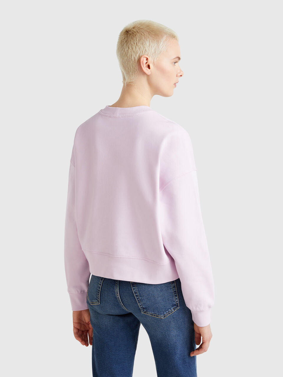 100% COTTON SWEATSHIRT WITH LOGO PRINT