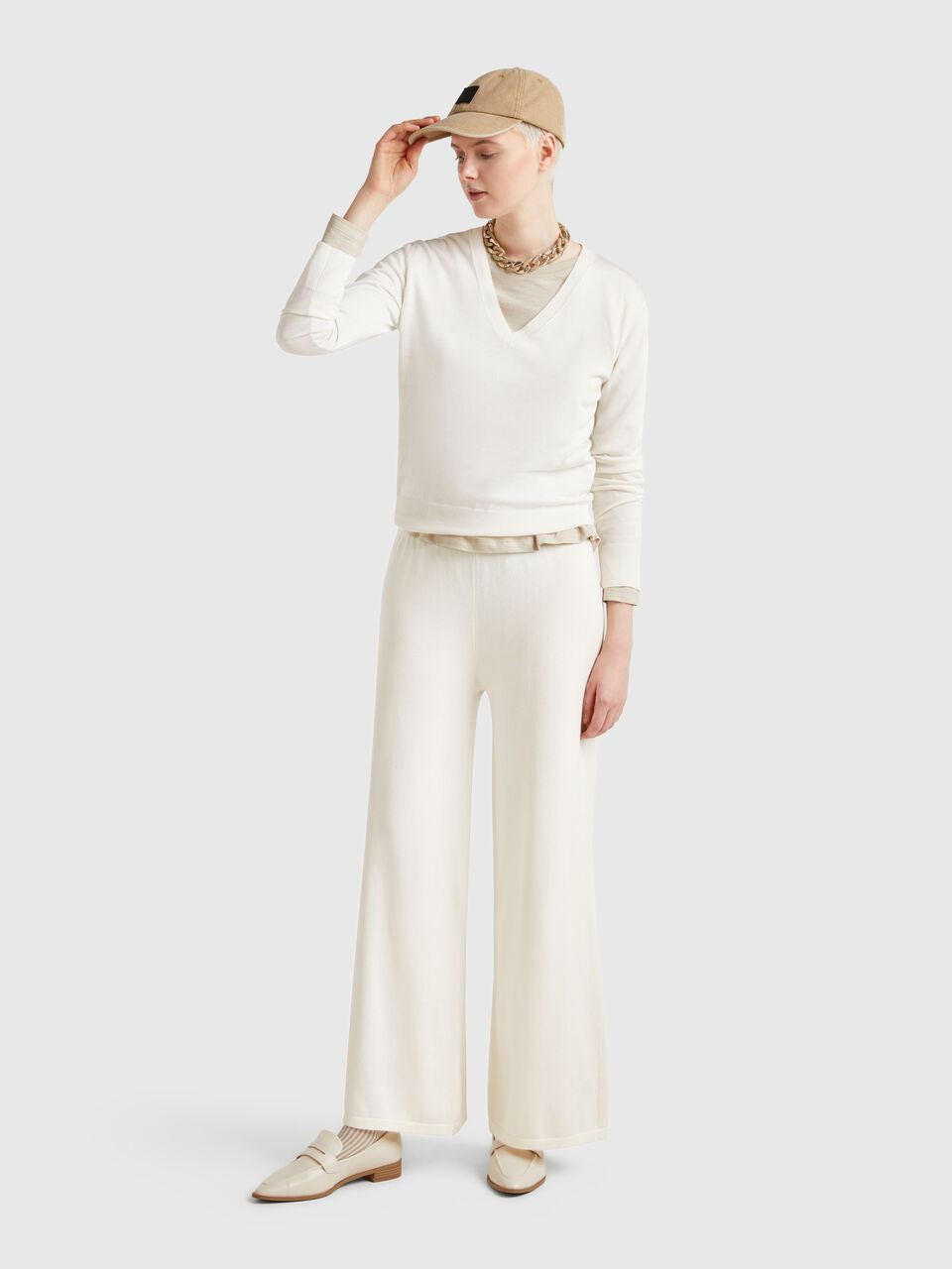 WIDE KNIT TROUSERS