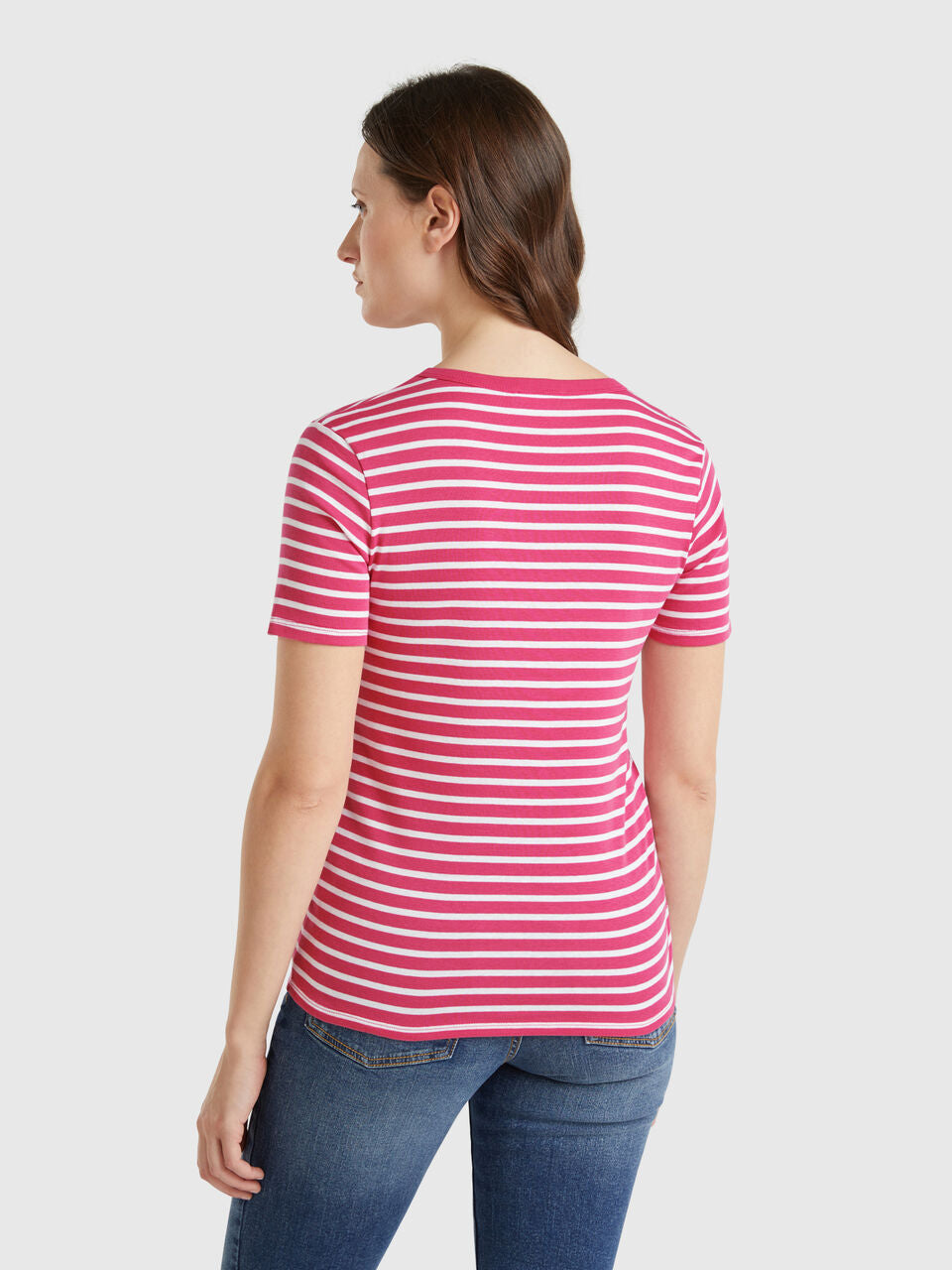 CREW NECK STRIPED T-SHIRT