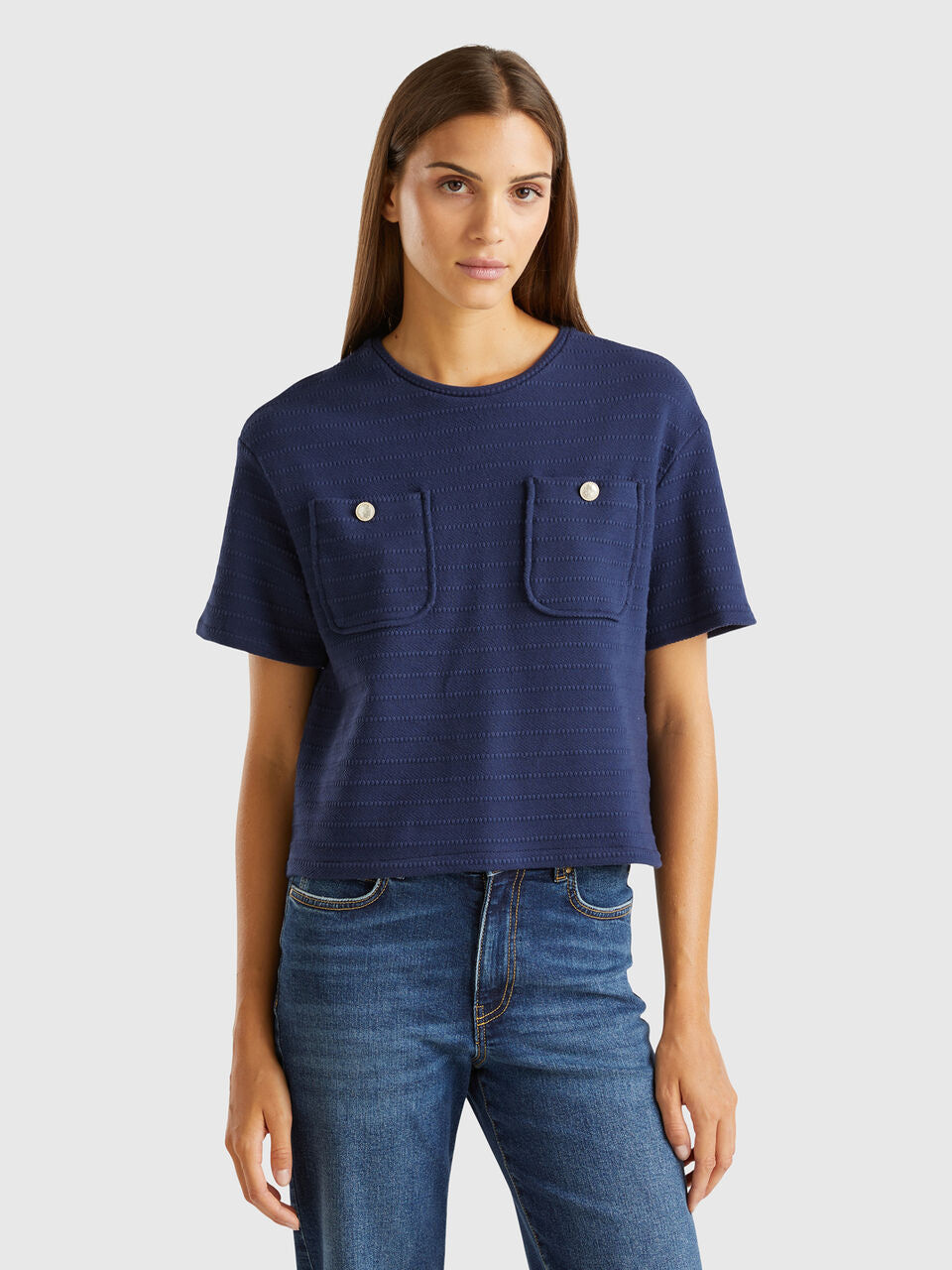 CREW NECK T-SHIRT WITH POCKETS