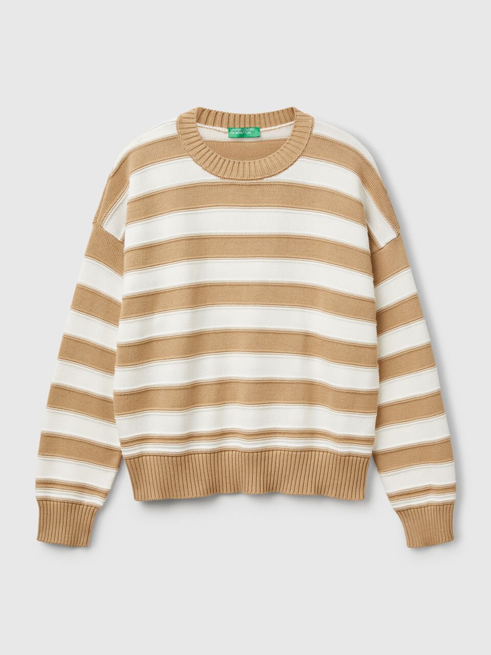 STRIPED SWEATER IN TRICOT COTTON