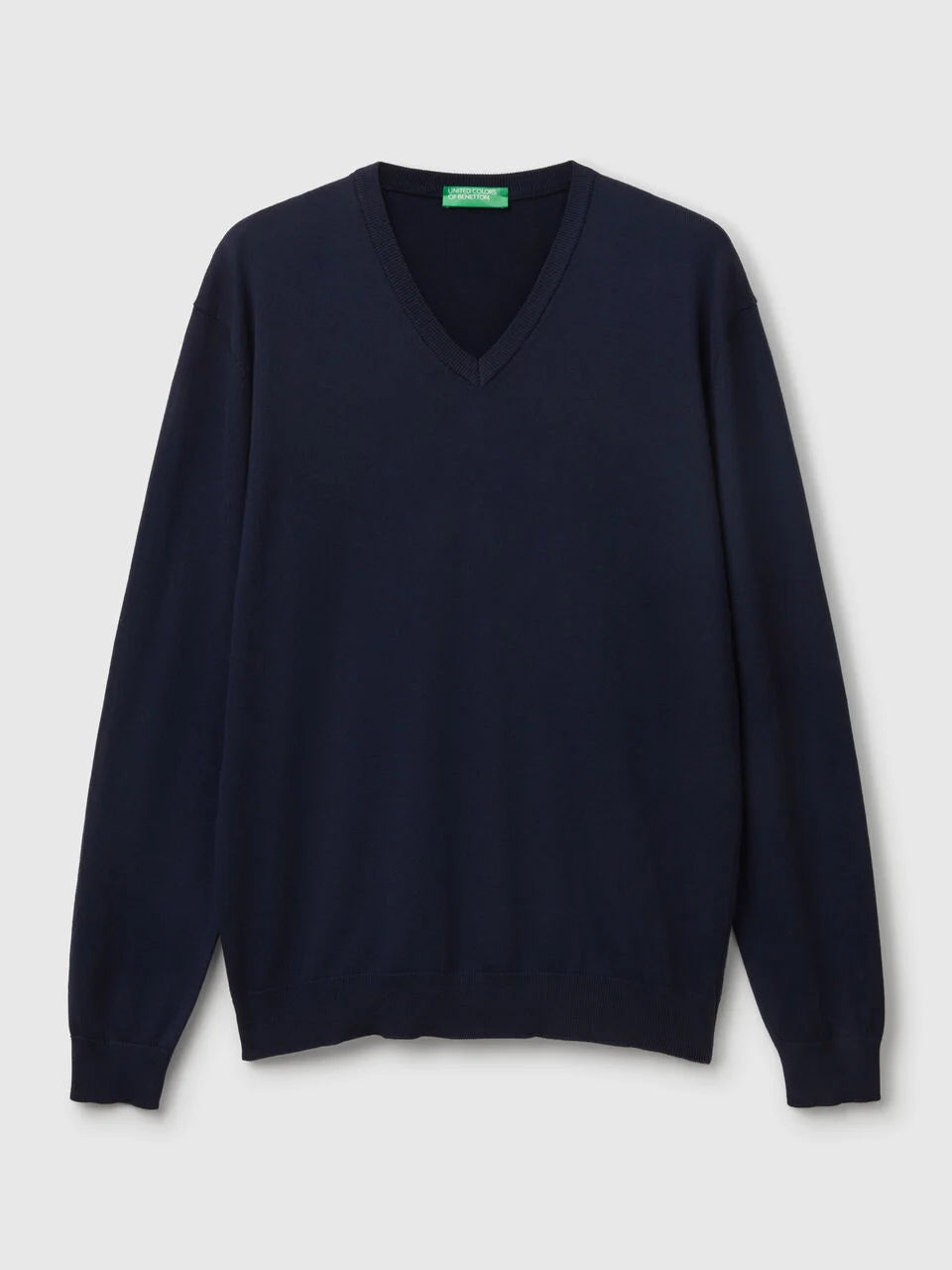 PURE COTTON SWEATER WITH V-NECK
