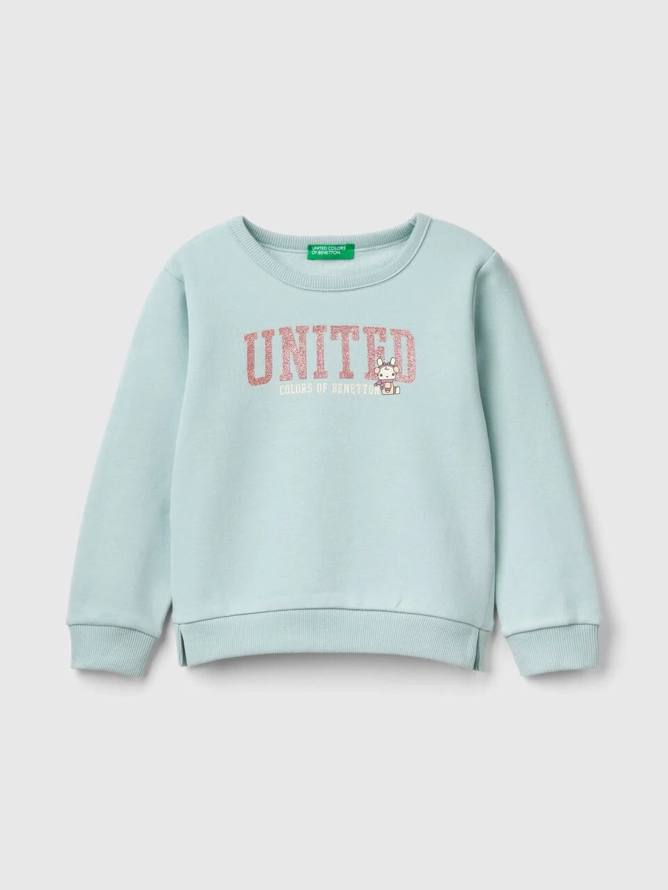 PULLOVER SWEATSHIRT WITH GLITTERY PRINT