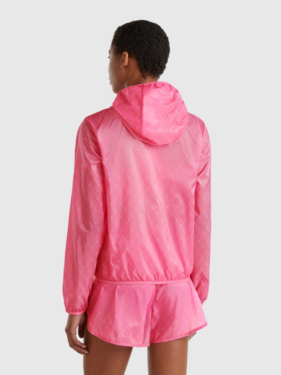 NYLON JACKET WITH PRINTED LOGO