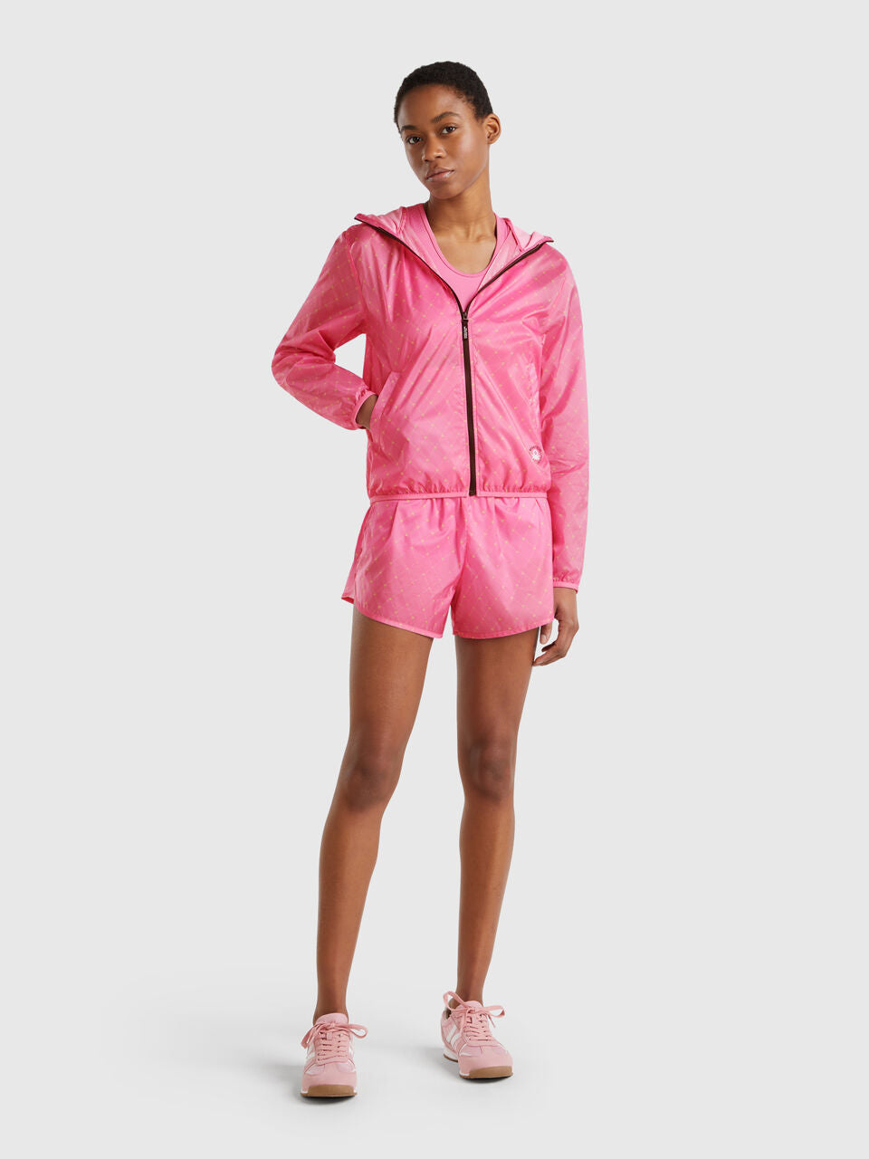 NYLON JACKET WITH PRINTED LOGO