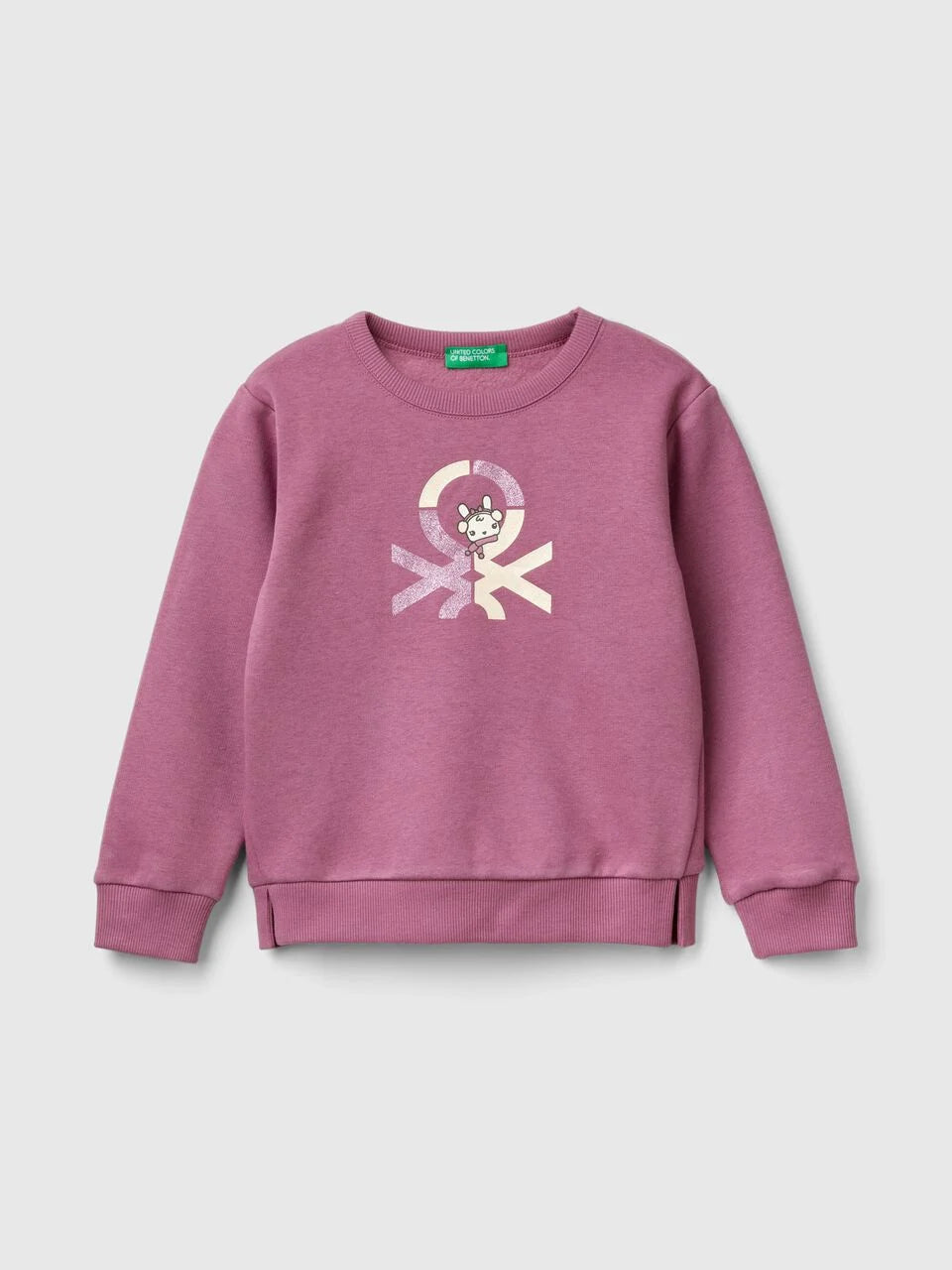 PULLOVER SWEATSHIRT WITH GLITTERY PRINT