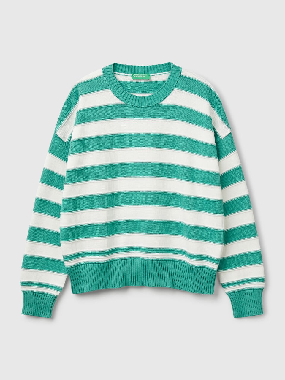 STRIPED SWEATER IN TRICOT COTTON