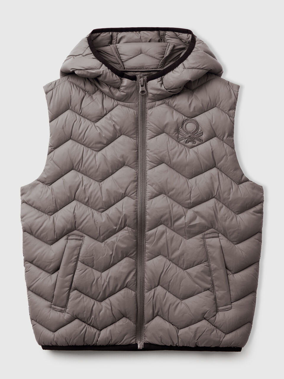 PADDED VEST WITH HOOD