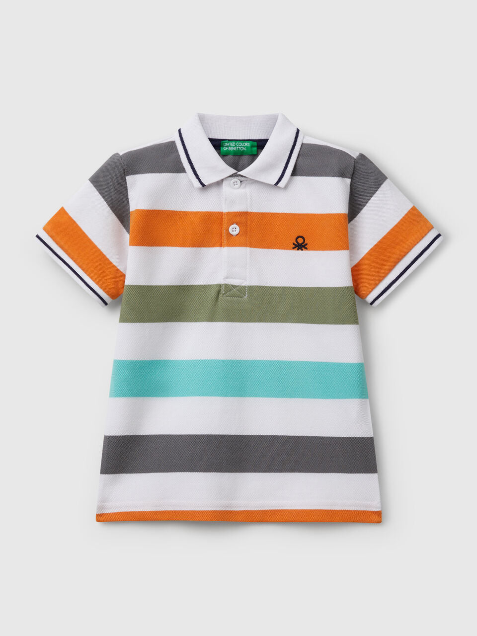 STRIPED SHORT SLEEVE POLO SHIRT