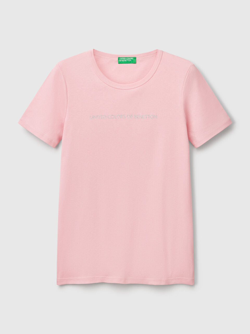 T-SHIRT IN 100% COTTON WITH GLITTER PRINT LOGO