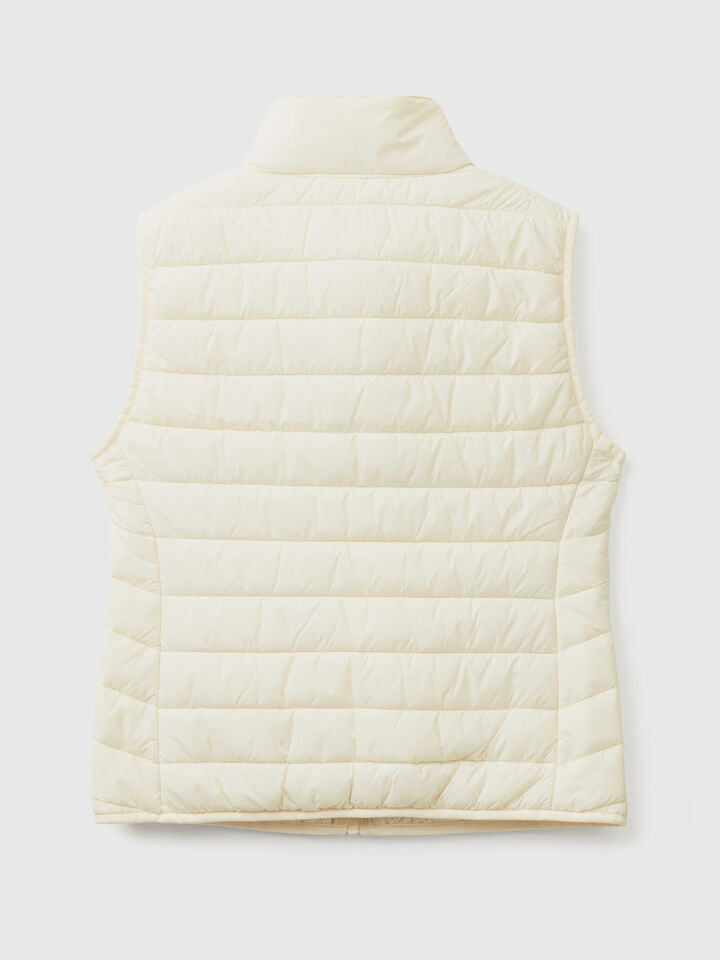 SLEEVELESS PUFFER JACKET WITH RECYCLED WADDING