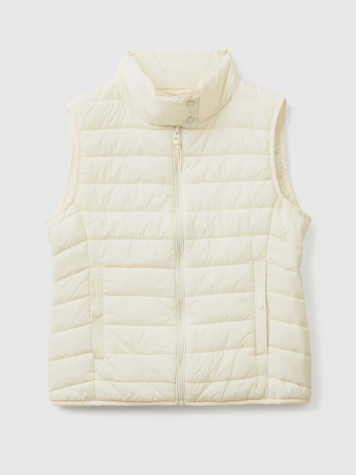 SLEEVELESS PUFFER JACKET WITH RECYCLED WADDING