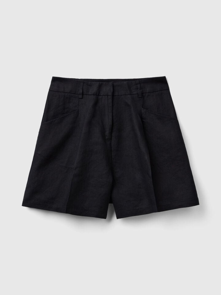 BERMUDAS IN PURE LINEN - SHORTS