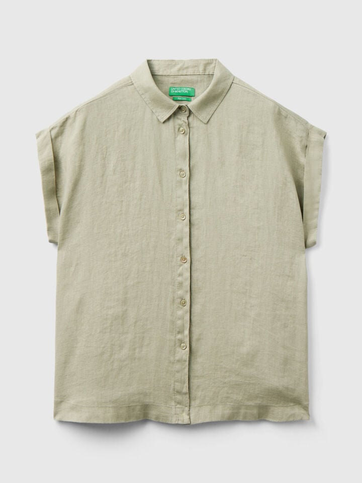 BOXY FIT SHIRT IN PURE LINEN