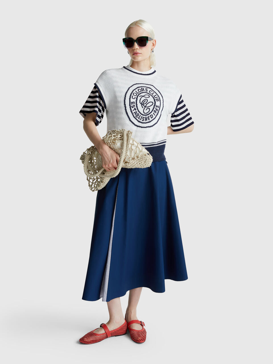 COTTON POPLIN SKIRT