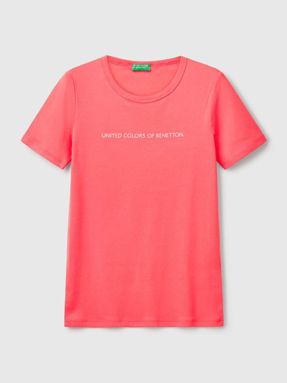 T-SHIRT IN 100% COTTON WITH GLITTER PRINT LOGO