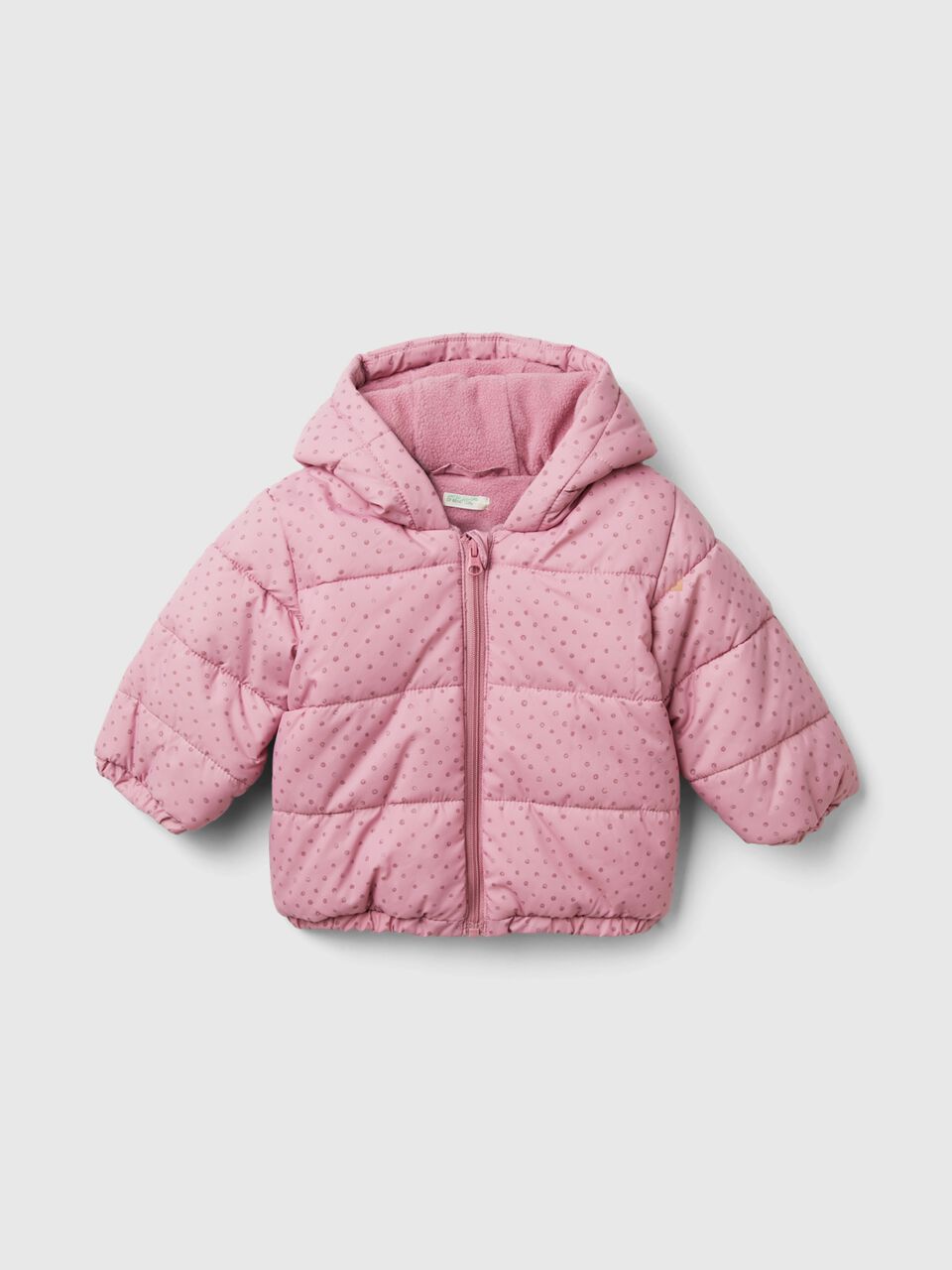 PATTERNED JACKET WITH ZIP AND HOOD