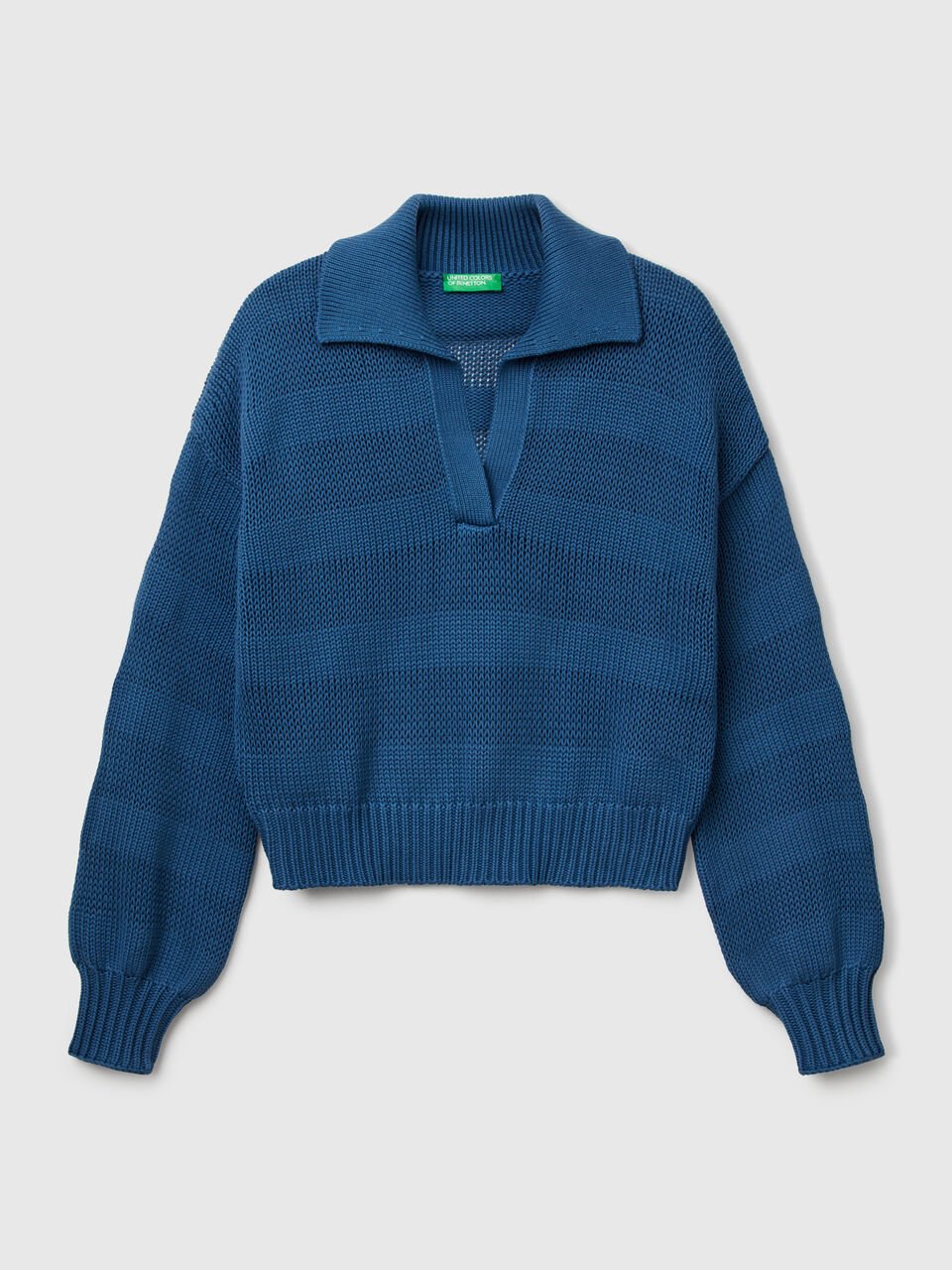 100% COTTON POLO SWEATER