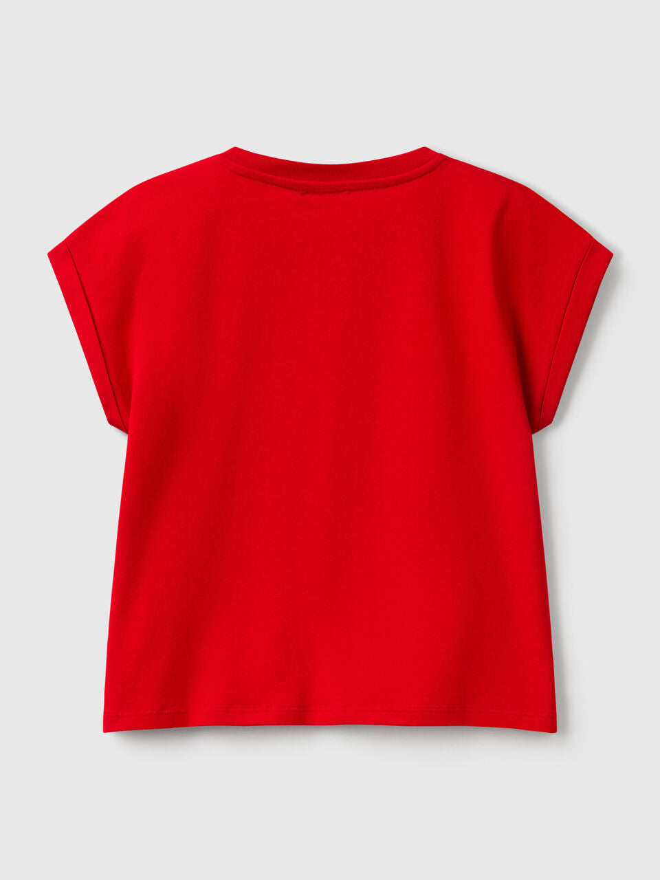 BOXY FIT T-SHIRT WITH PRINT AND GLITTER