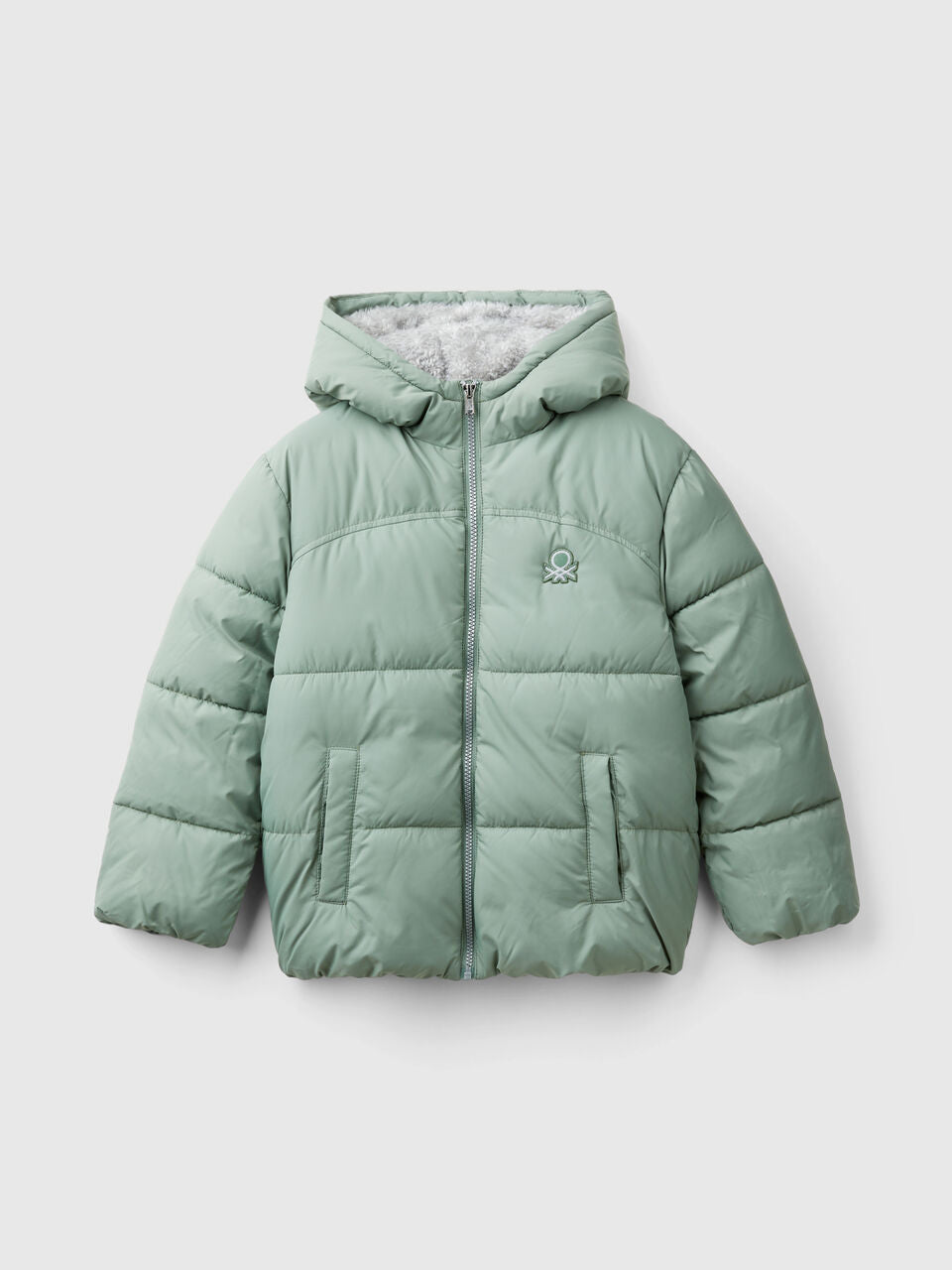 PADDED JACKET WITH TEDDY INTERIOR
