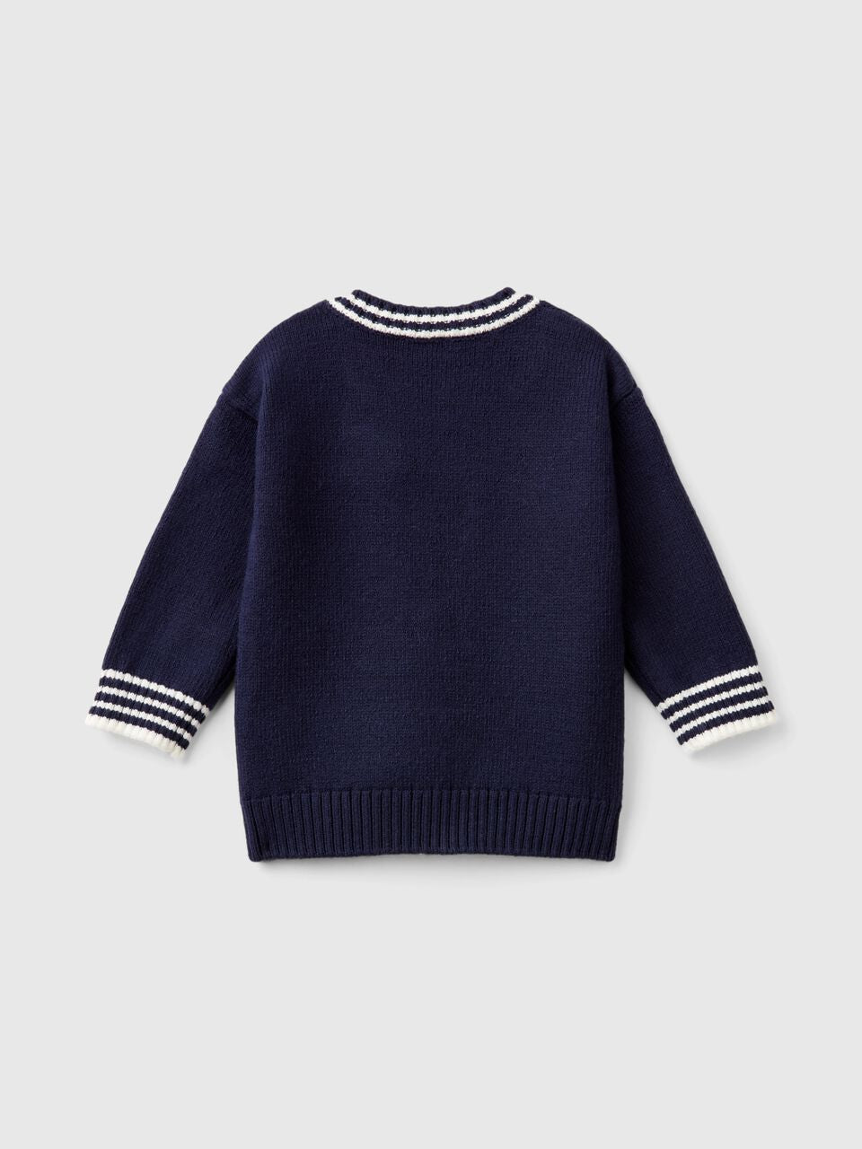 SWEATER WITH EMBROIDERY AND APPLIQUE