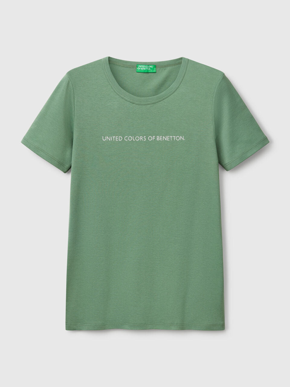 T-SHIRT IN 100% COTTON WITH GLITTER PRINT LOGO