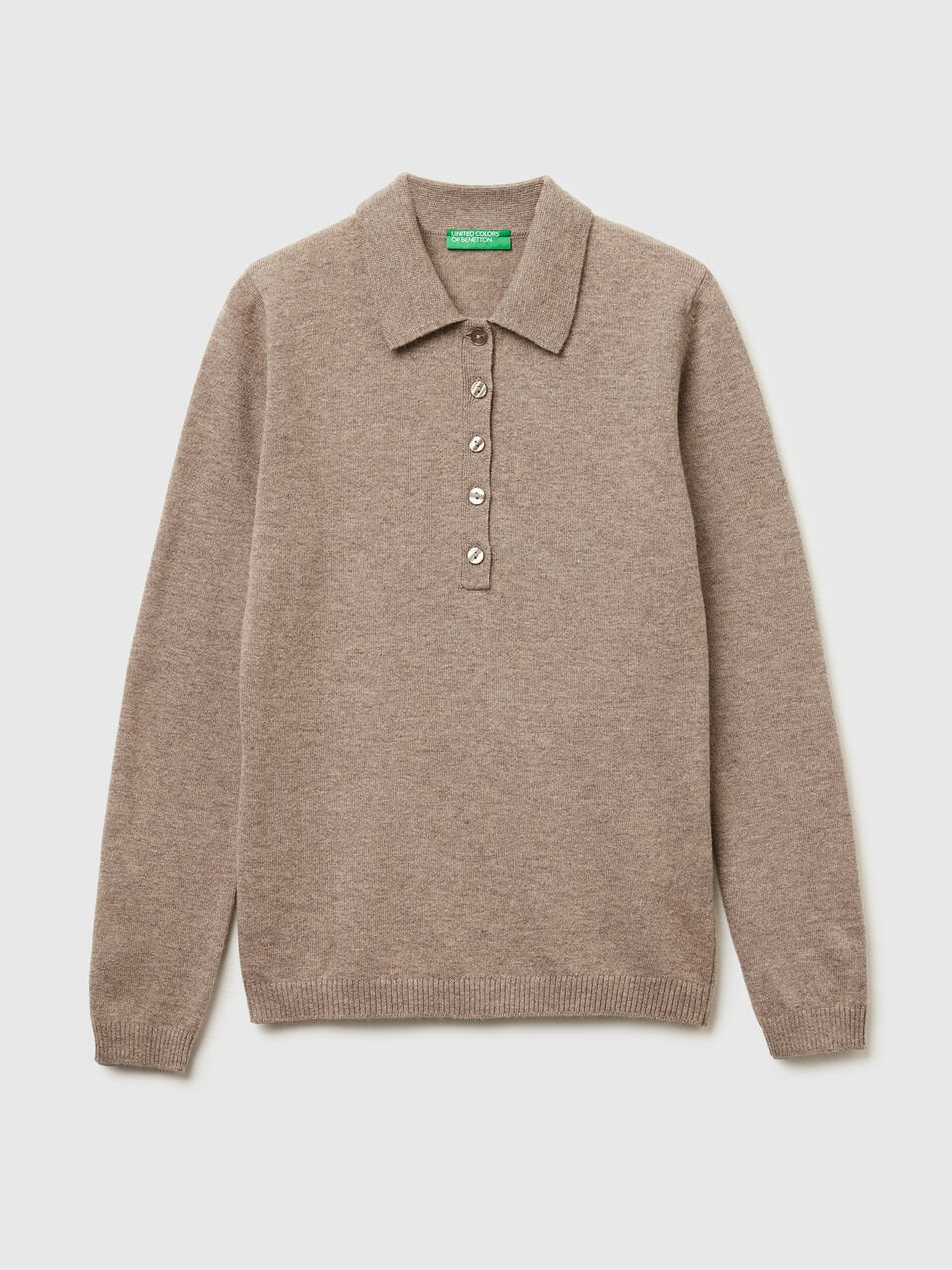 CASHMERE BLEND KNIT POLO