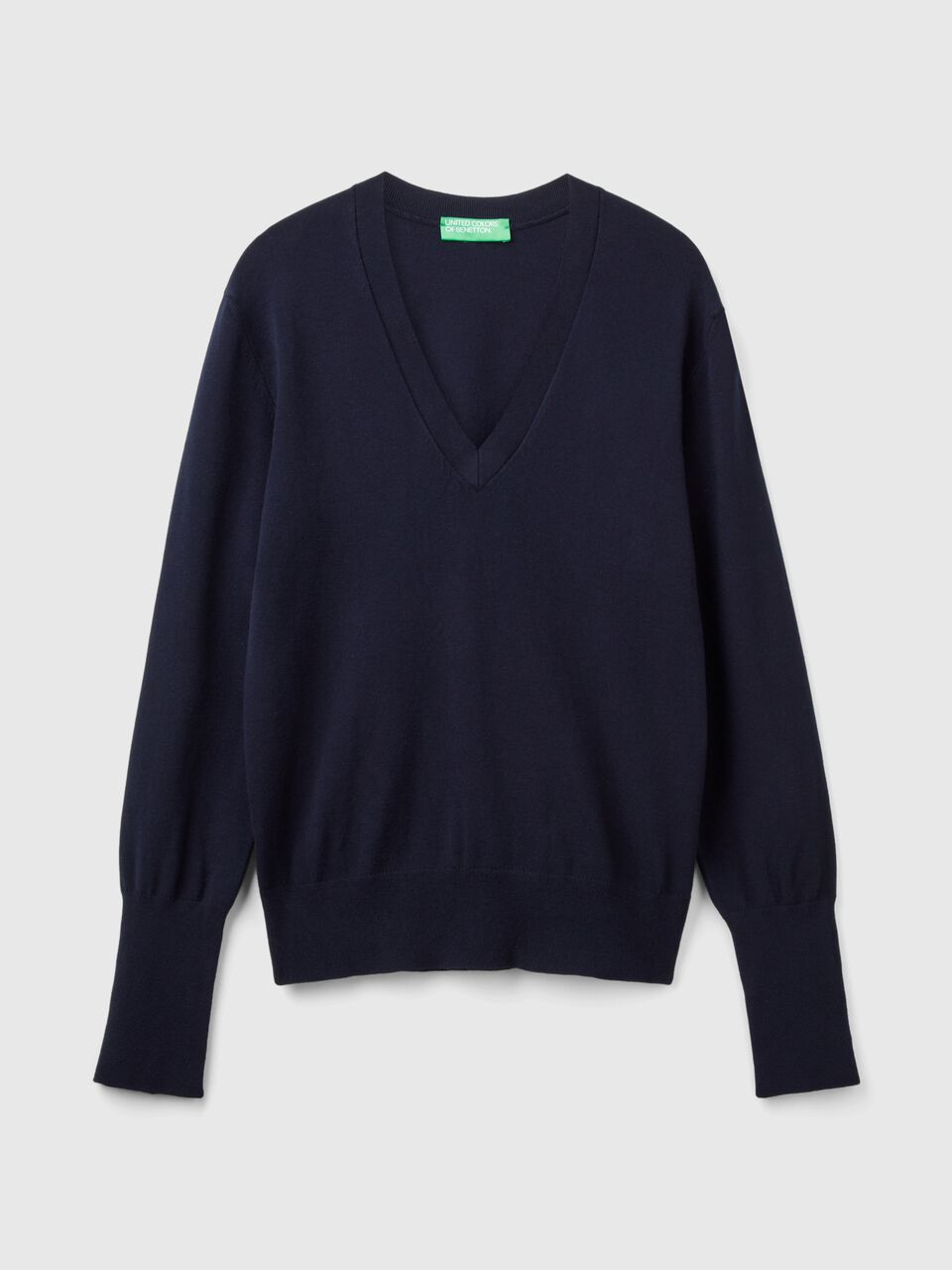 V-NECK VISCOSE BLEND SWEATER