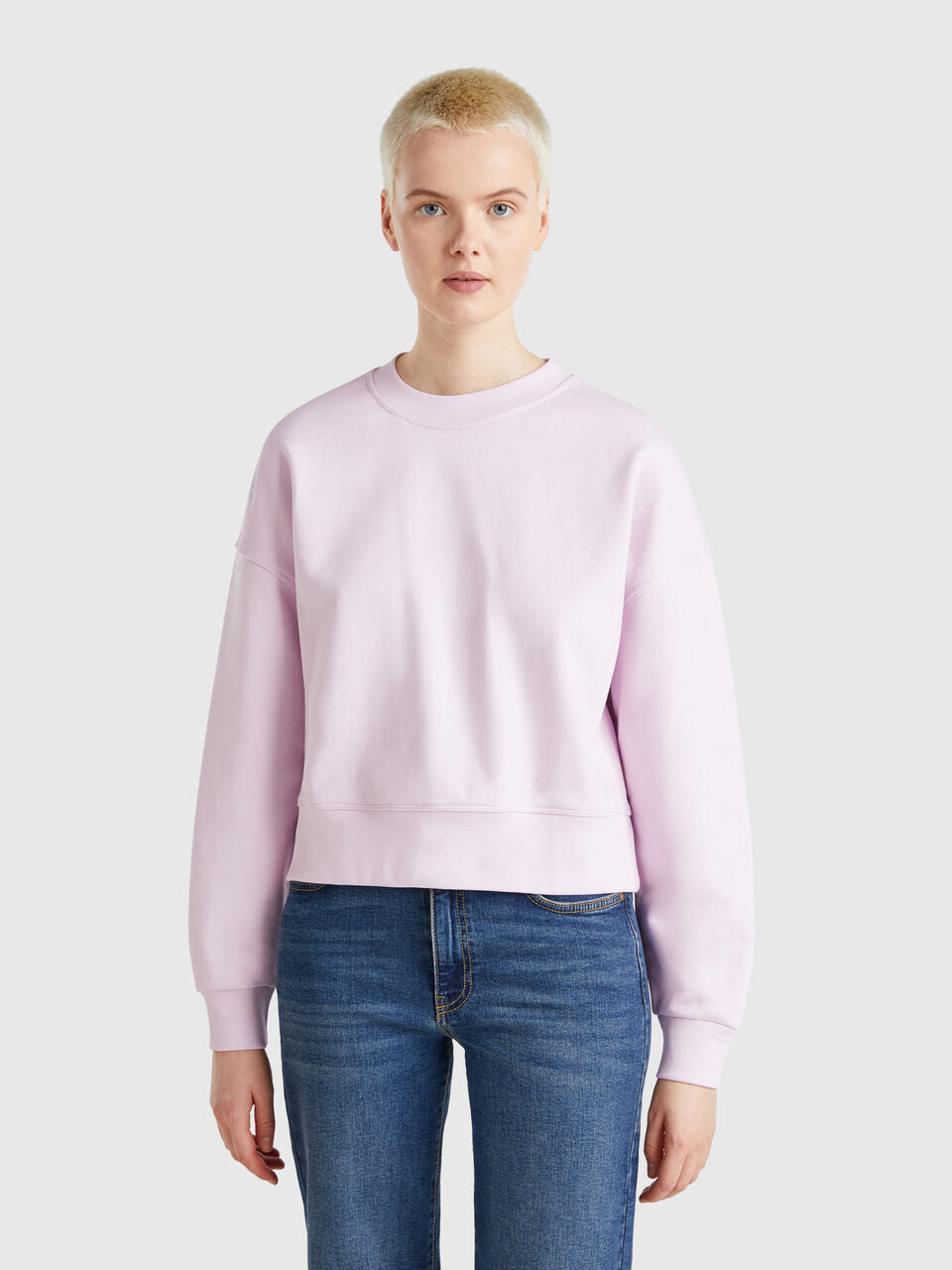 100% COTTON SWEATSHIRT WITH LOGO PRINT