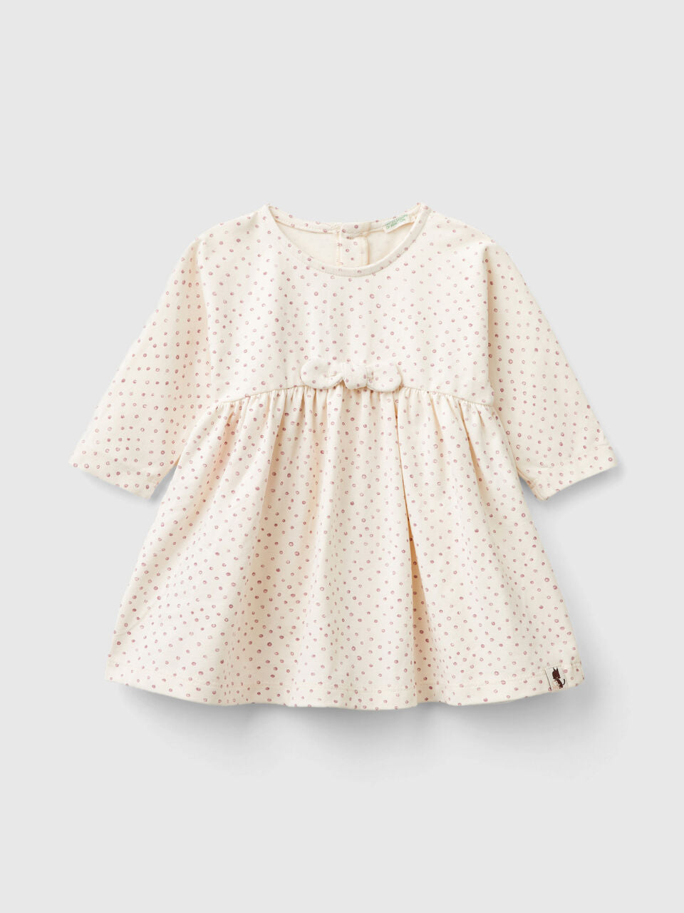 PATTERNED DRESS WITH BOW