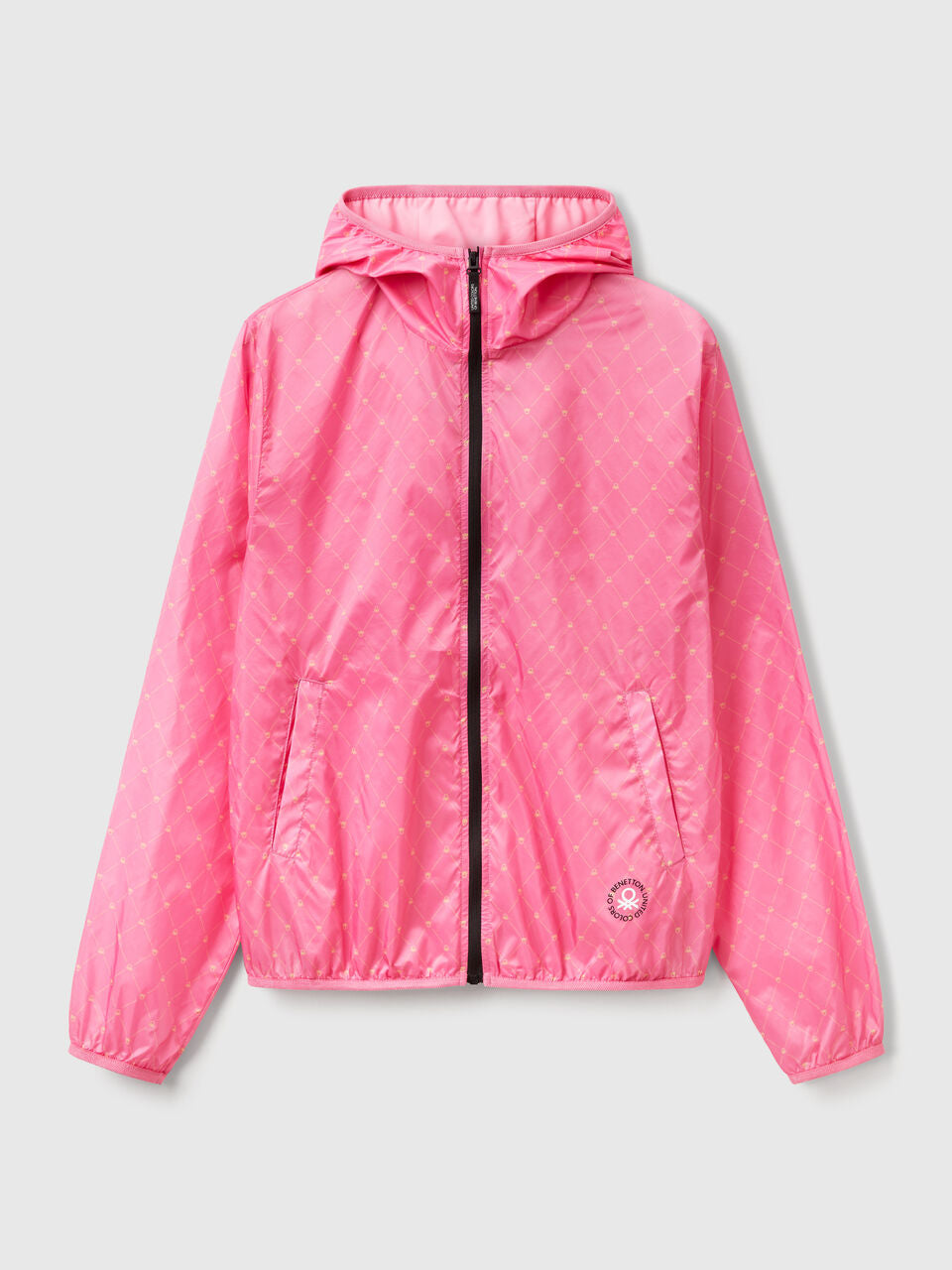 NYLON JACKET WITH PRINTED LOGO
