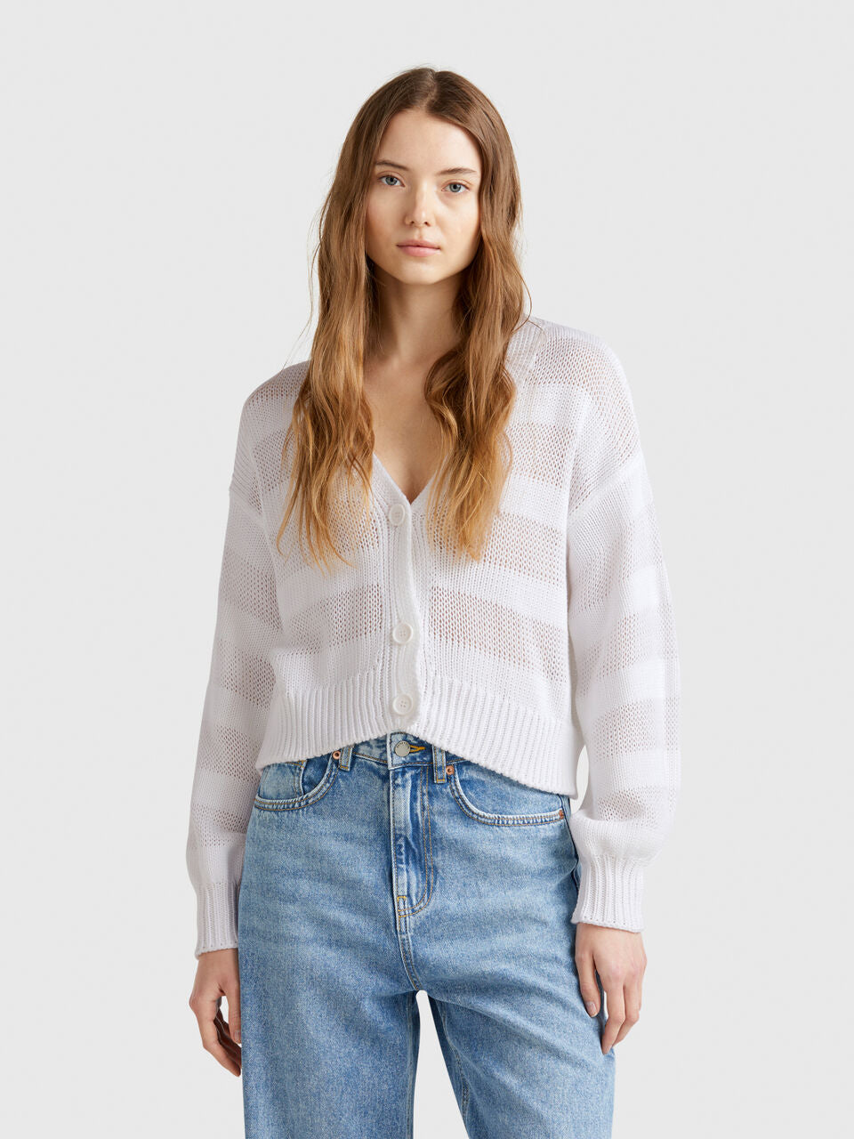 100% COTTON KNIT CARDIGAN
