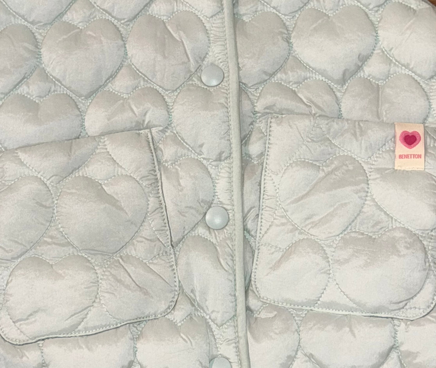 PADDED VEST WITH HEART-SHAPED QUILTING