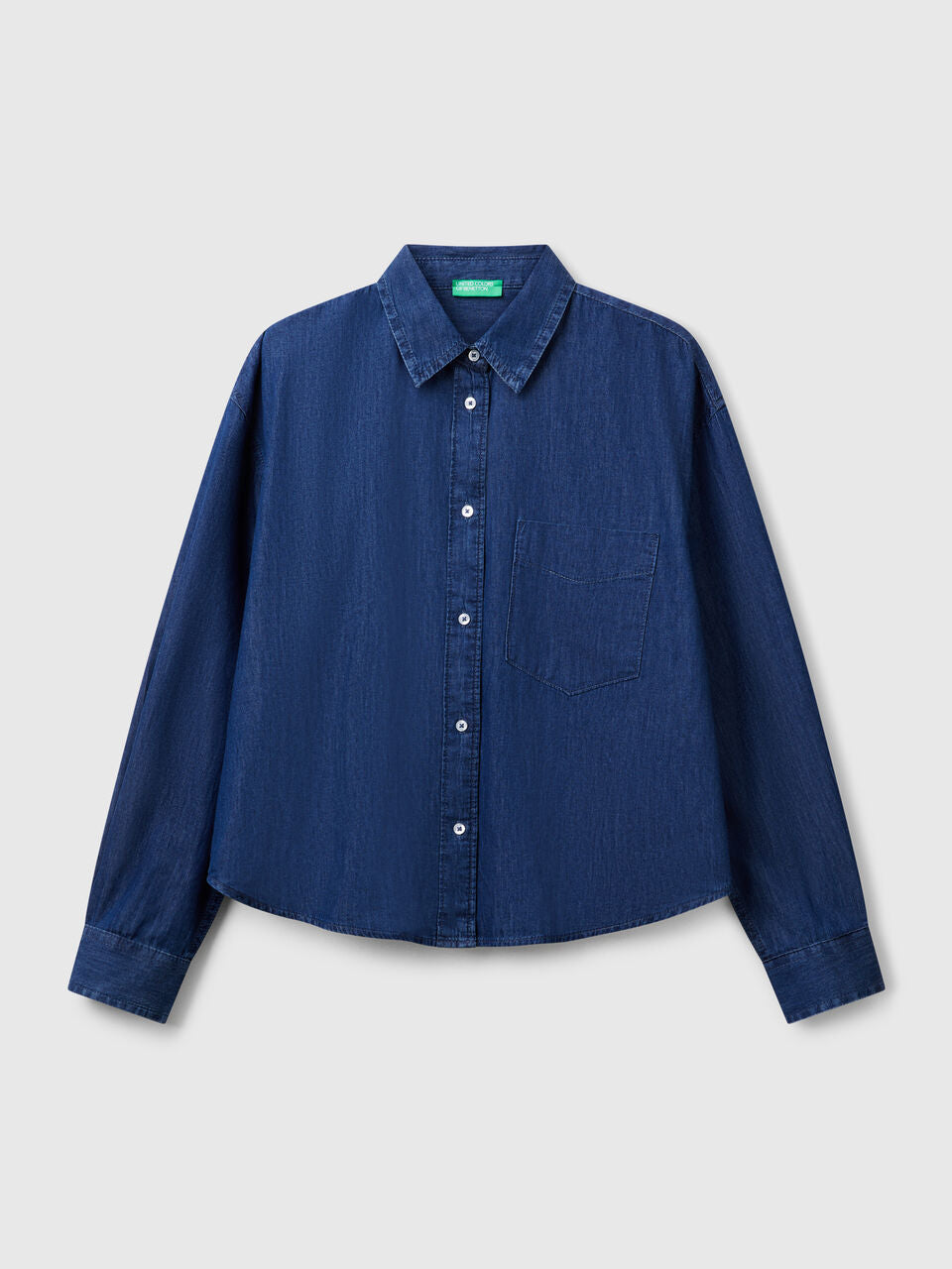 CROPPED CHAMBRAY SHIRT
