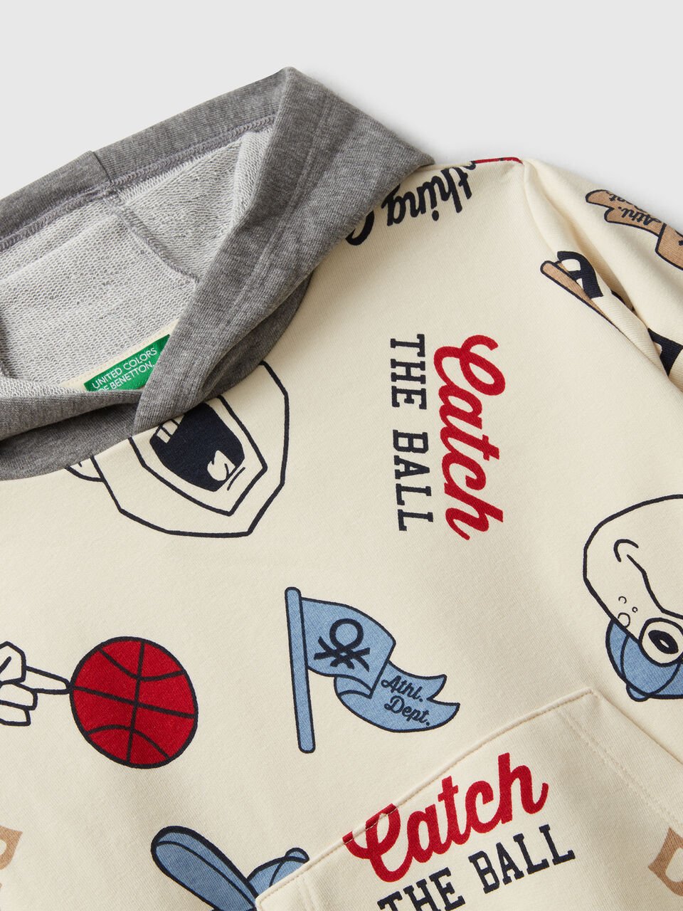 PRINTED COTTON BLEND SWEATSHIRT